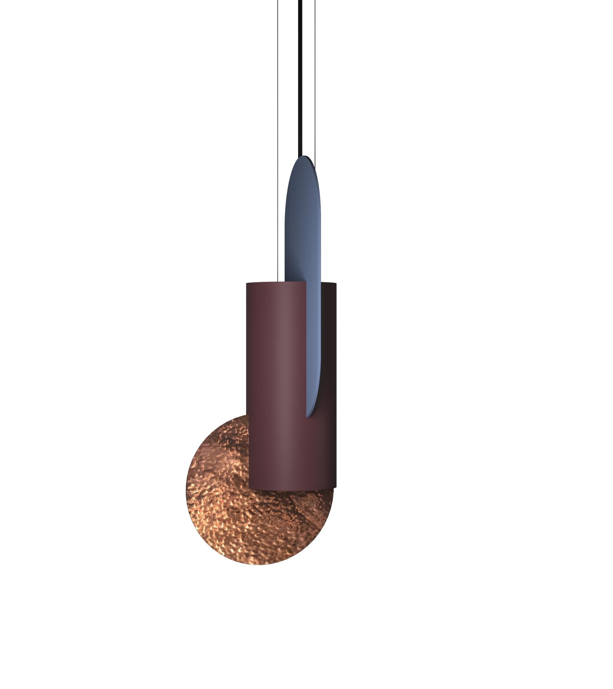 Lampada a sospensione contemporanea Suprematic One CS6 di NOOM in ottone e acciaio verniciato in vendita 11