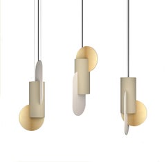 Lampada a sospensione Suprematic One CS6 - Minimalista in ottone e acciaio verniciato di NOOM