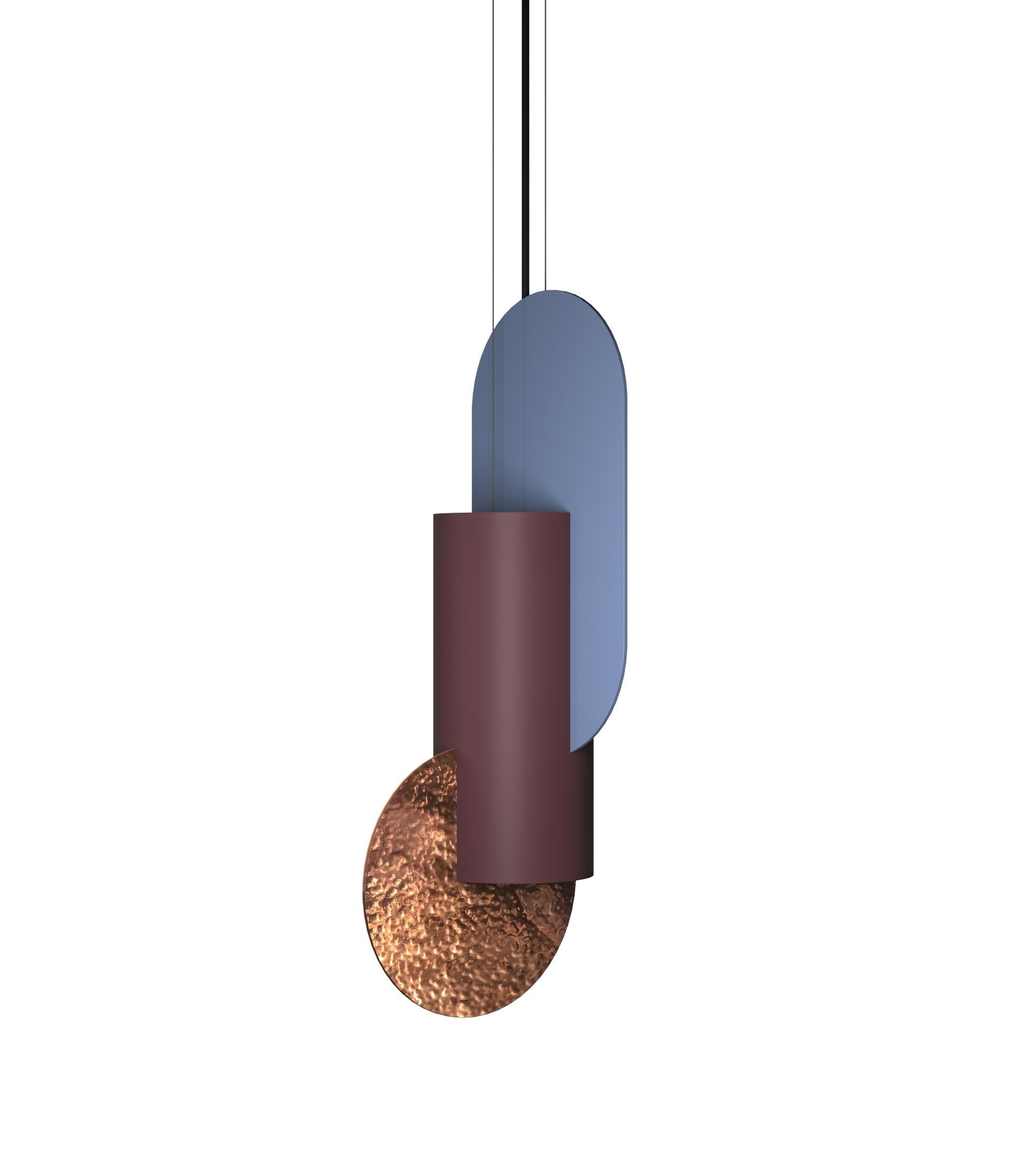 Lampada a sospensione contemporanea Suprematic One CS6 di NOOM in ottone e acciaio verniciato in vendita 12