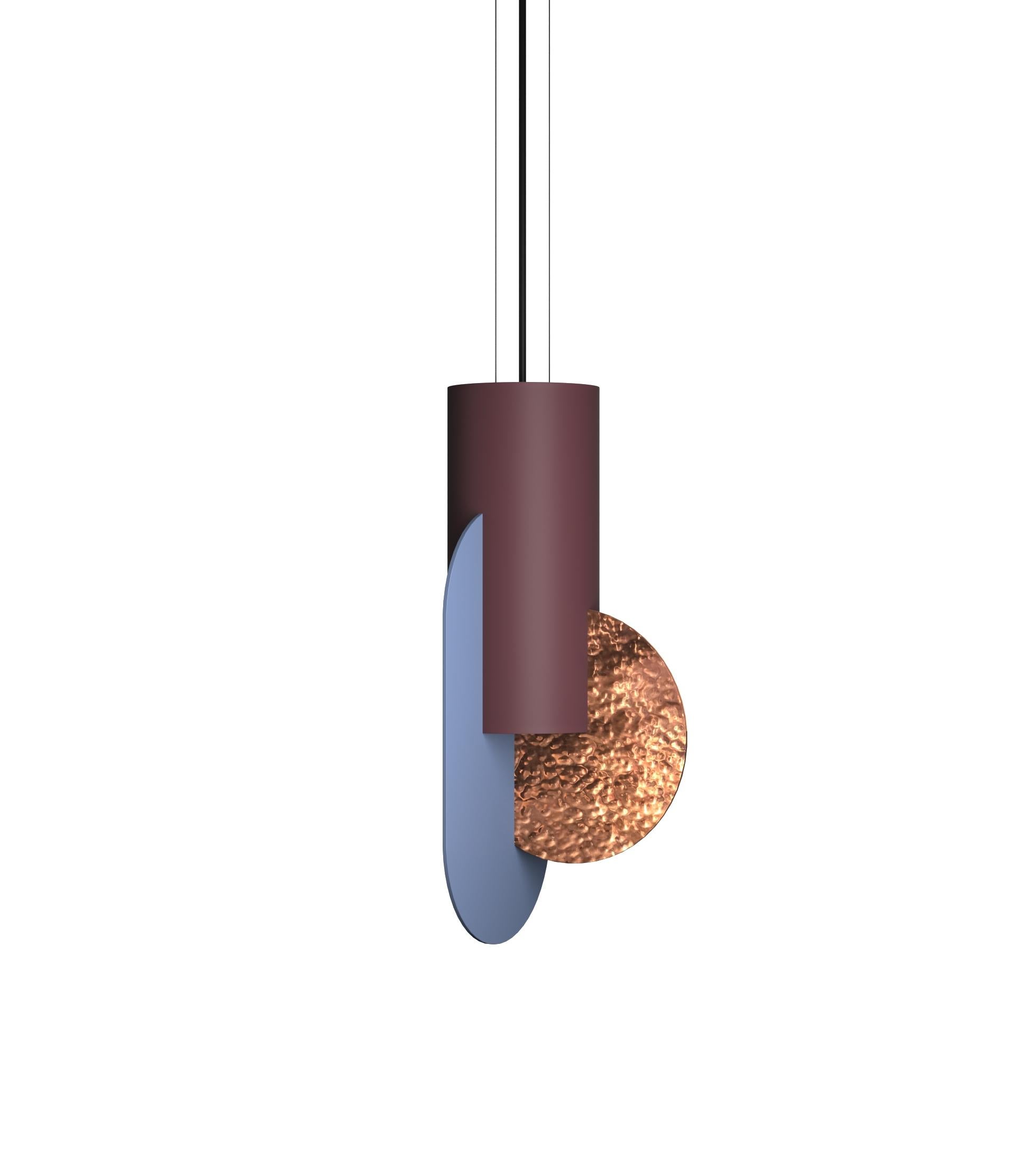 Lampada a sospensione contemporanea Suprematic Three CS6 di NOOM in ottone e acciaio verniciato in vendita 11