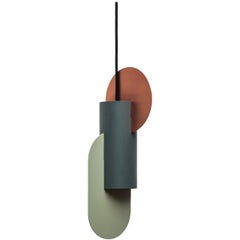 Contemporary Pendant Lamp Suprematic Two CS1 by NOOM in Copper and Painted Steel