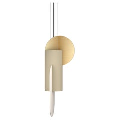 Lampe suspendue contemporaine Suprematic Two CS6 par NOOM en laiton et acier peint