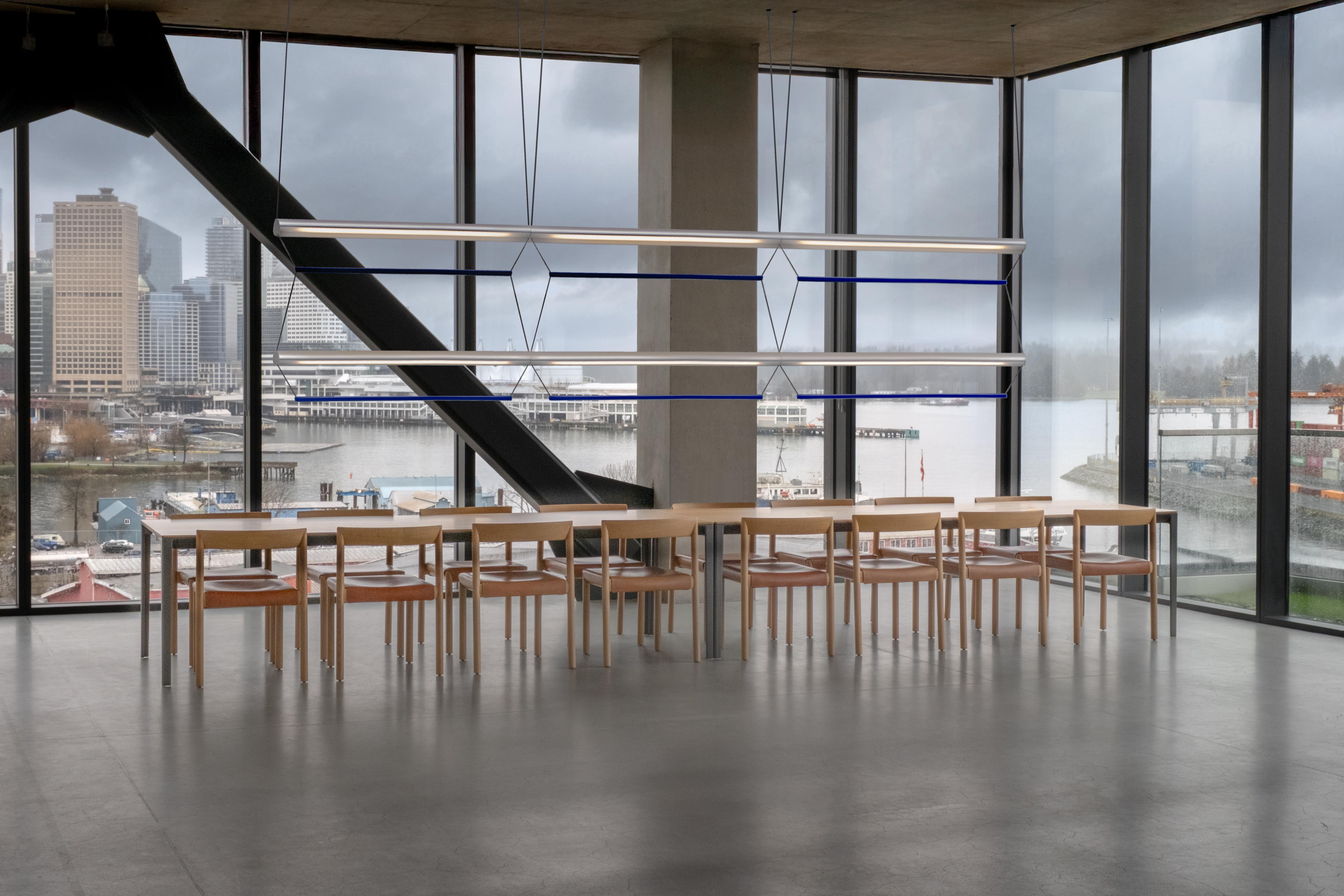Contemporary Pendant Lamp 'Tier Grid 4', 100, Silver and Sapphire by AND in vendita 3
