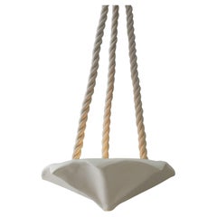 Contemporary Pendant Lamp "Tramontana" in Textured  white Ceramic