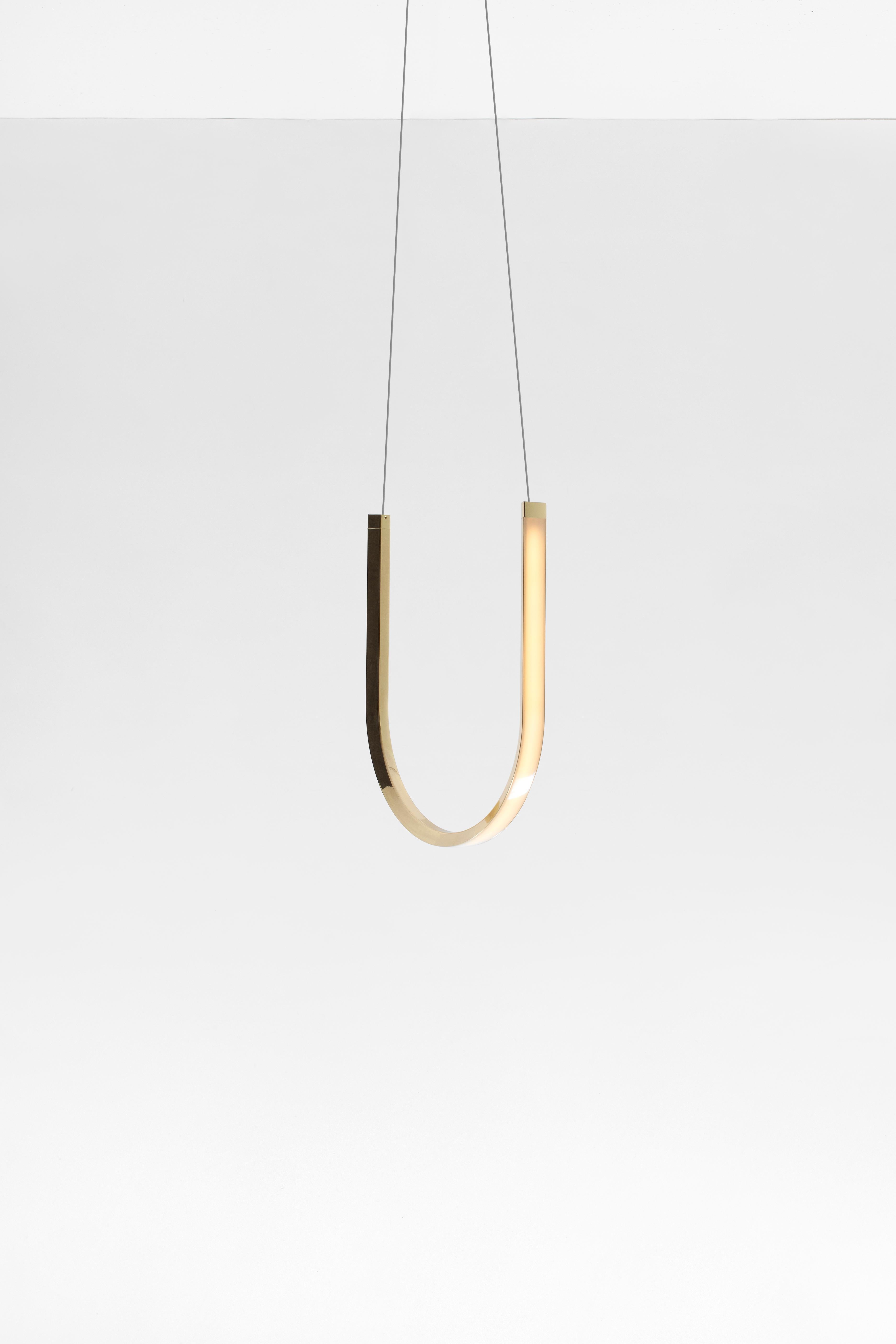 Contemporary Pendant Lamp 'U1' Brass For Sale 5