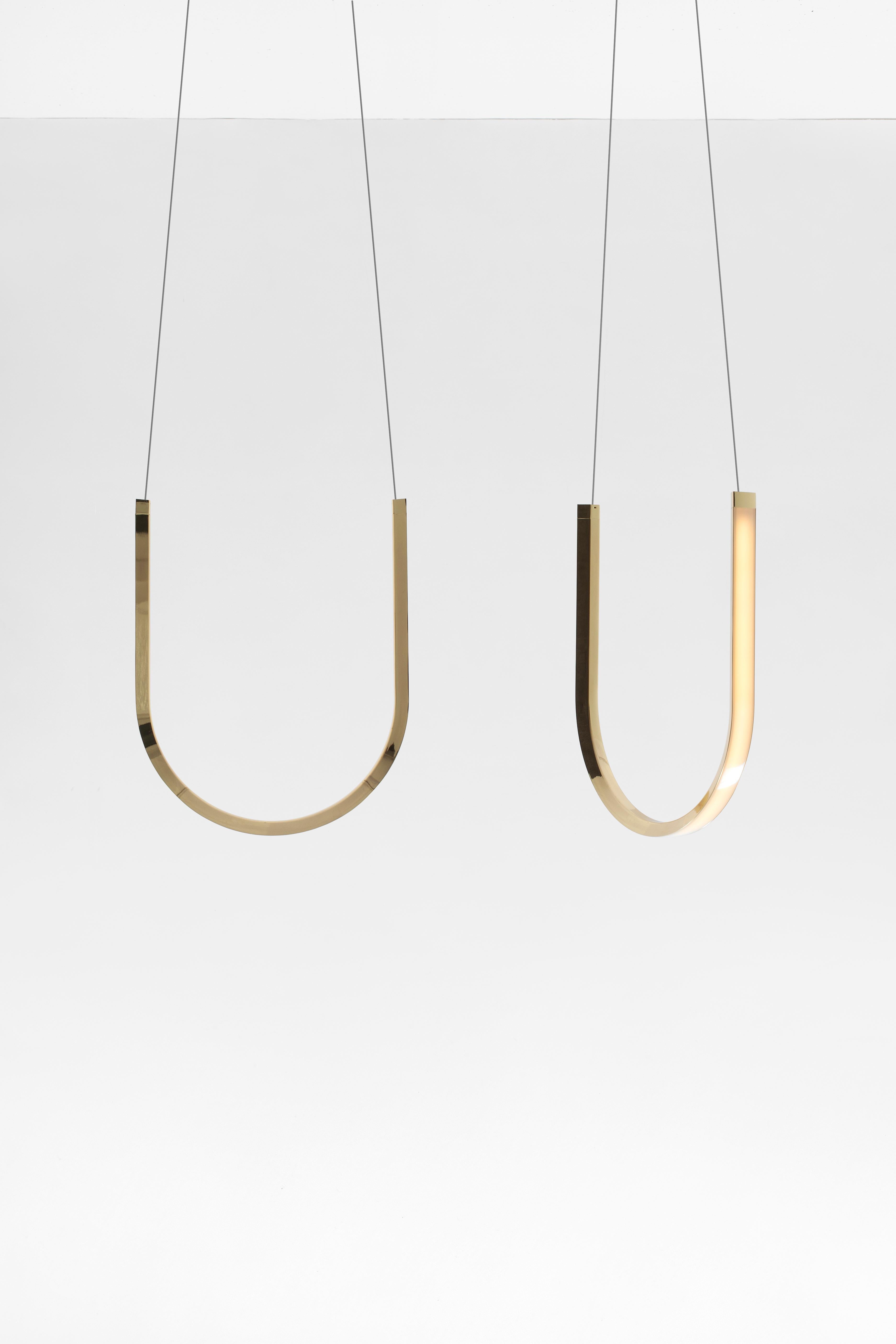 Lampe à suspension contemporaine en laiton U1 4