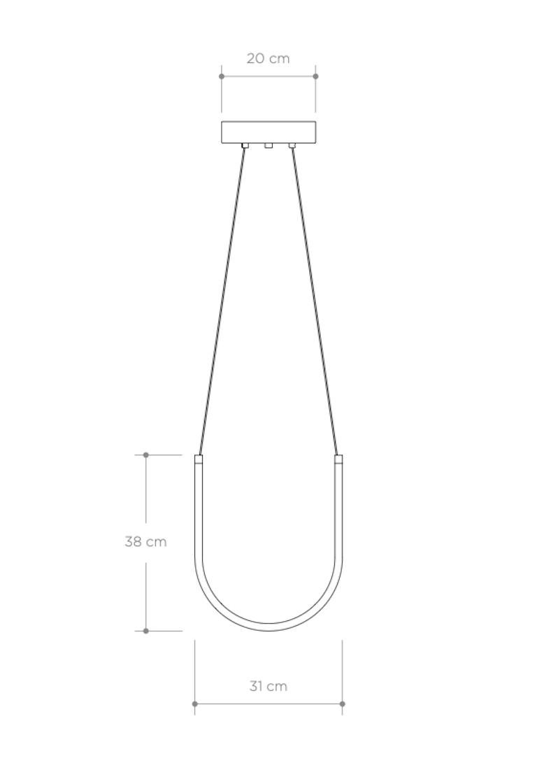 Lampe à suspension contemporaine en laiton U1 en vente 8