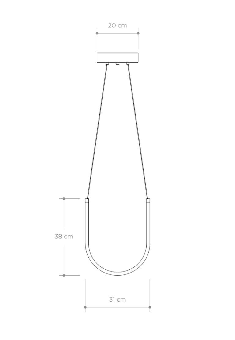 Lampe à suspension contemporaine en laiton U1 8