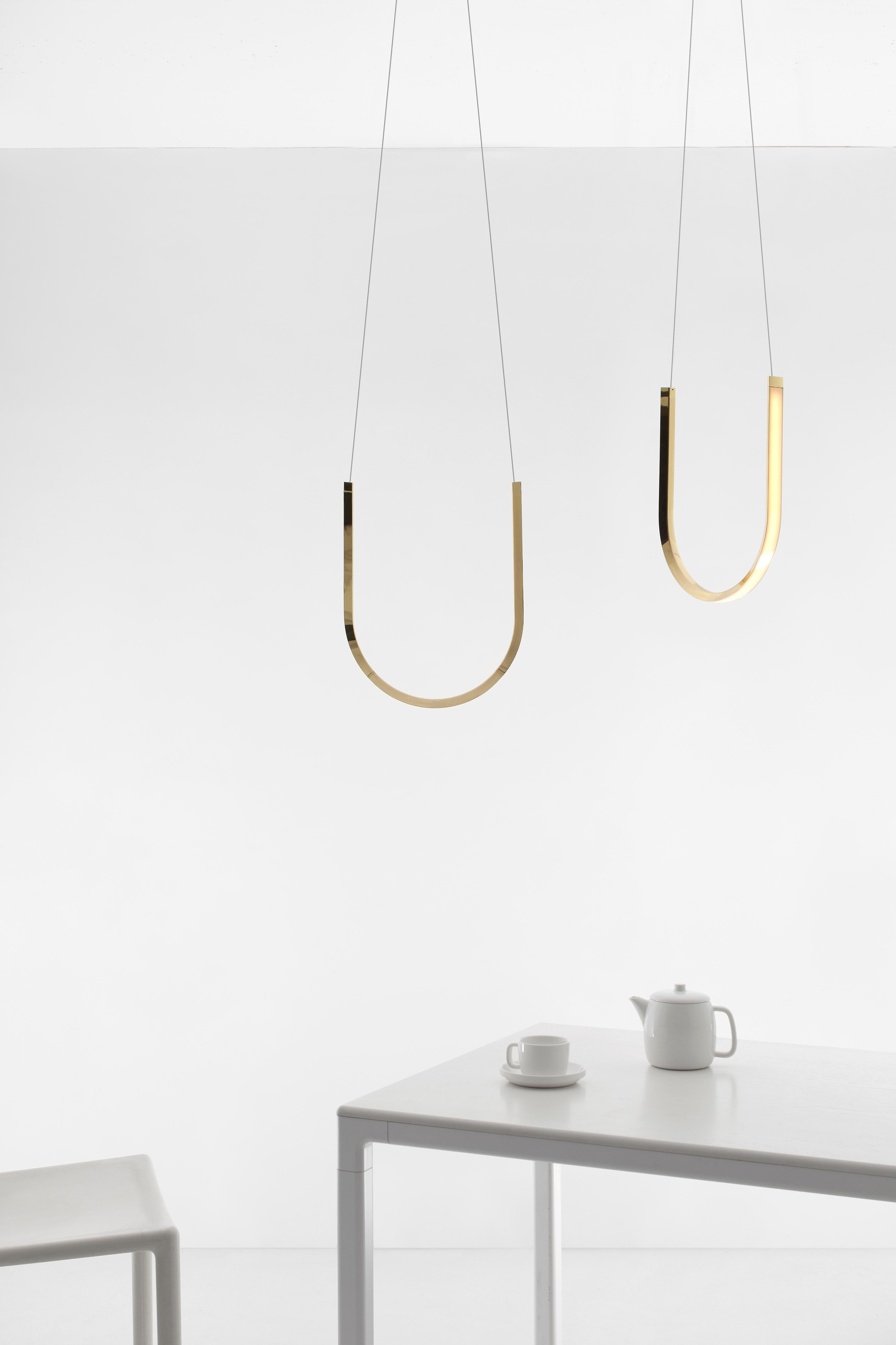 Contemporary Pendant Lamp 'U1' Brass In New Condition For Sale In Paris, FR