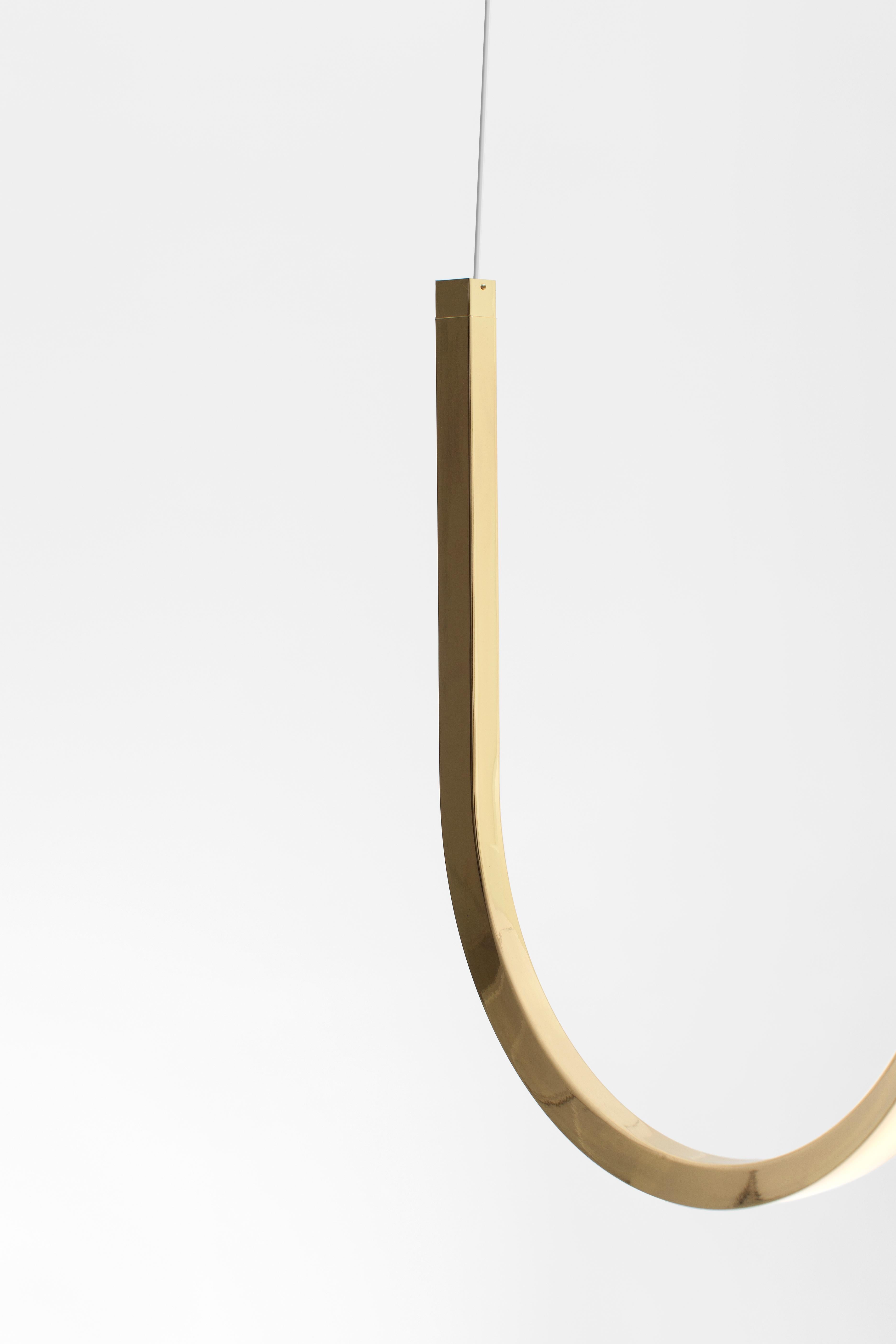 Contemporary Pendant Lamp 'U1' Brass For Sale 4