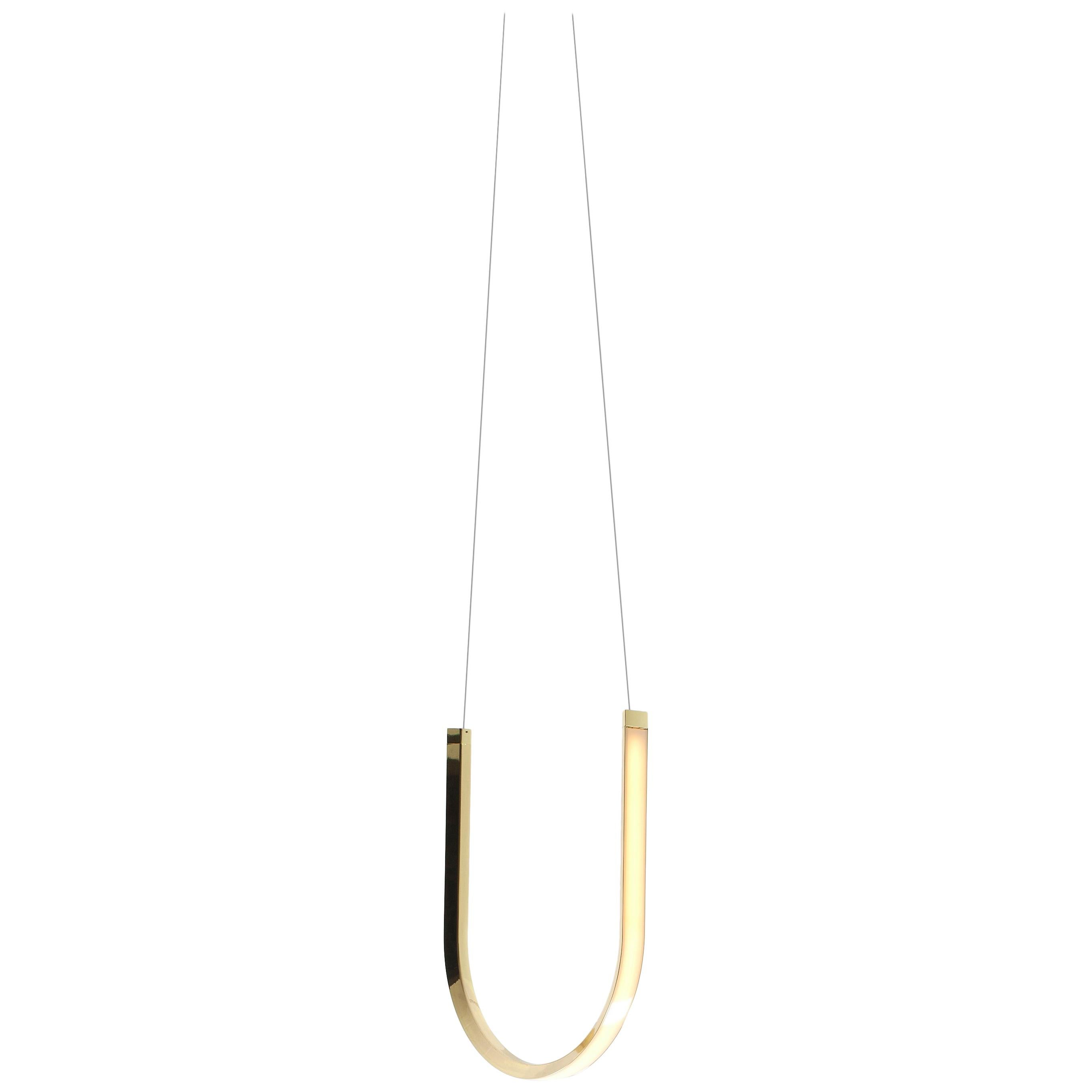 Contemporary Pendant Lamp 'U1' Brass For Sale