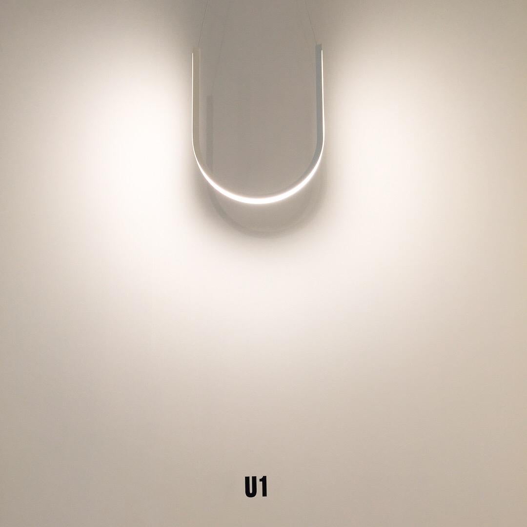 Minimalist Contemporary Pendant Lamp 'U1' White For Sale