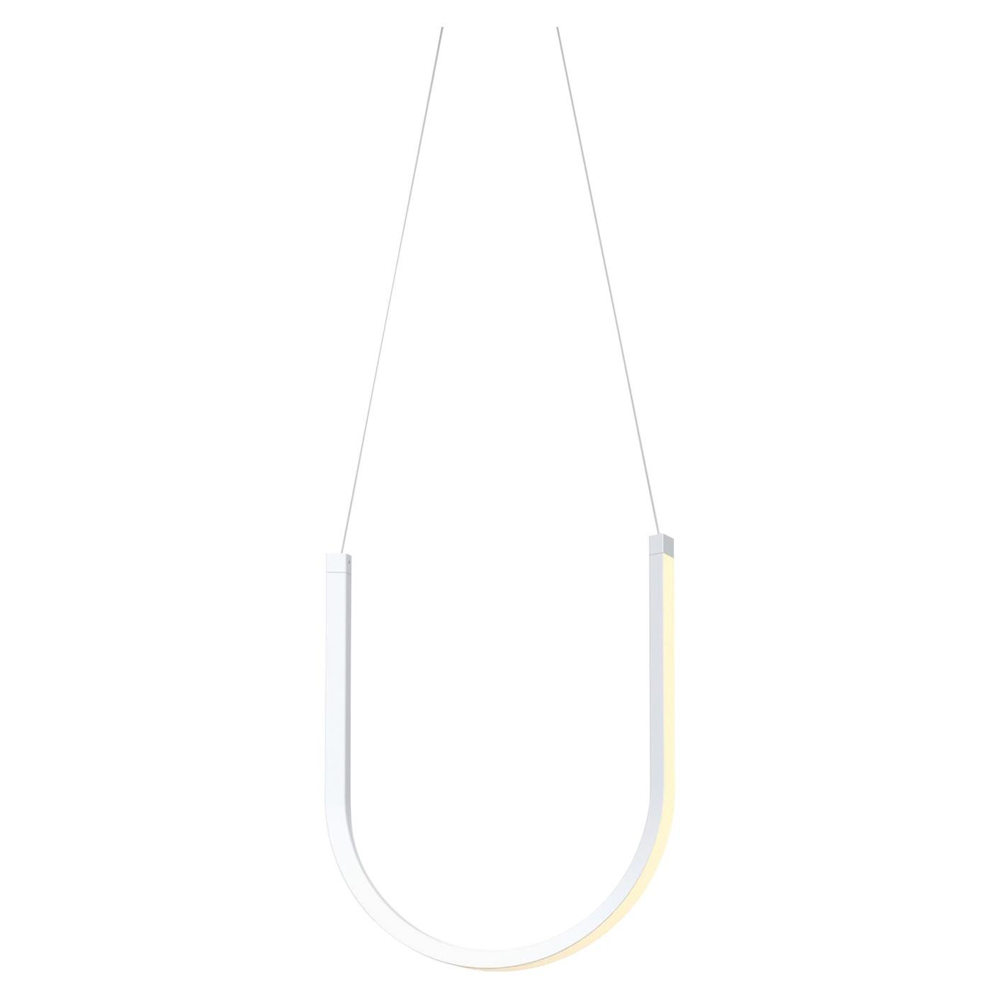 Lampe à suspension contemporaine blanche « U1 »