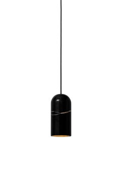 Contemporary Pendant Lamp 'U2' in Black Marble