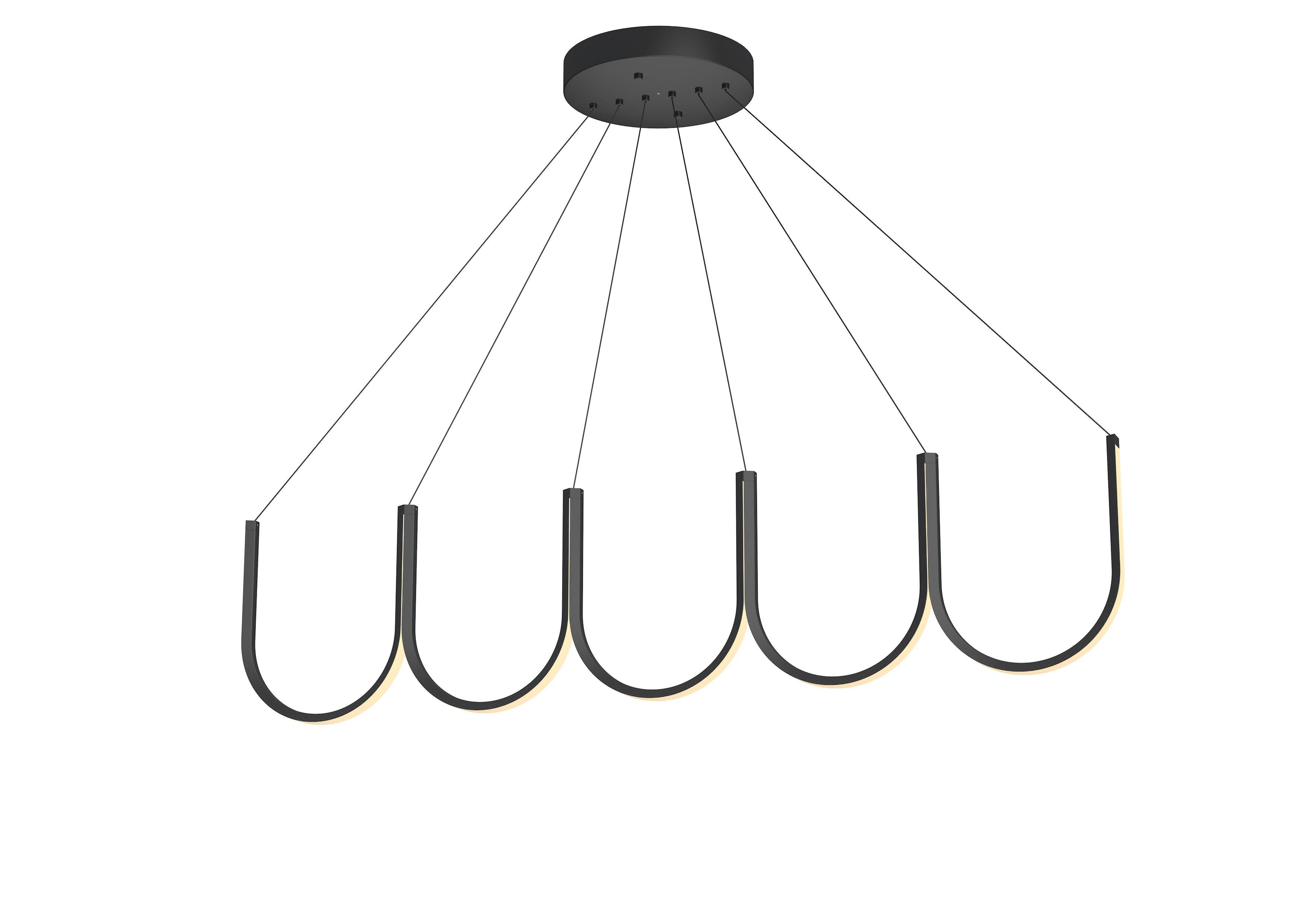 Contemporary Pendant Lamp 'U5' Black 7