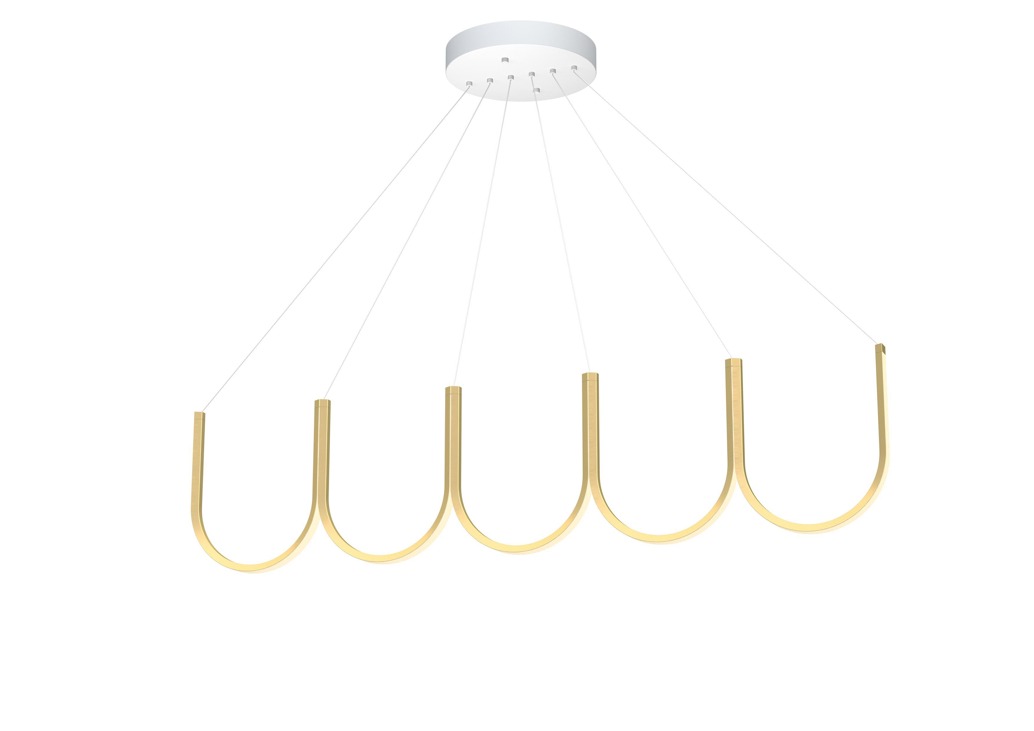Minimalist Contemporary Pendant Lamp 'U5' Brass For Sale