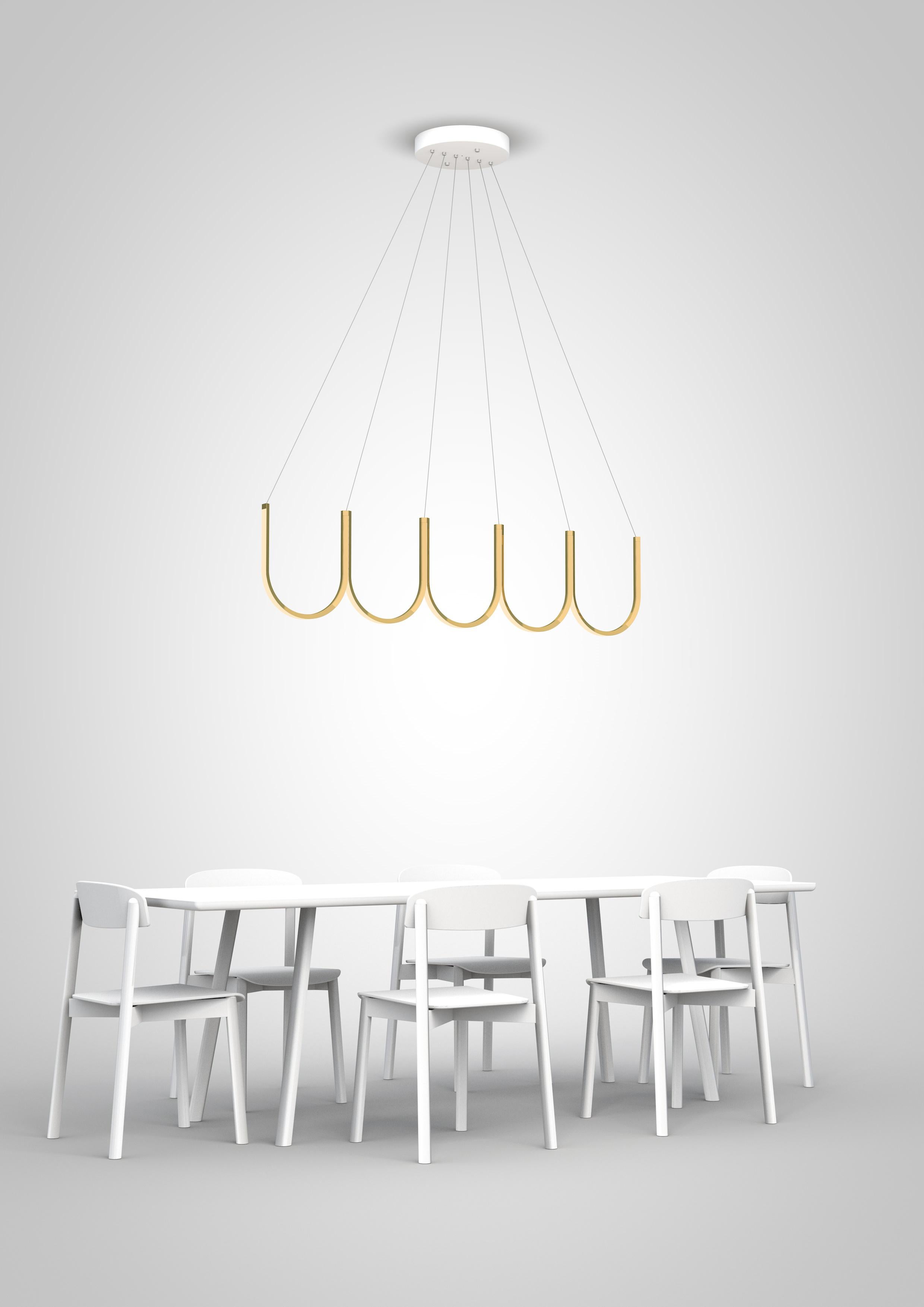 Contemporary Pendant Lamp 'U5' White For Sale 1