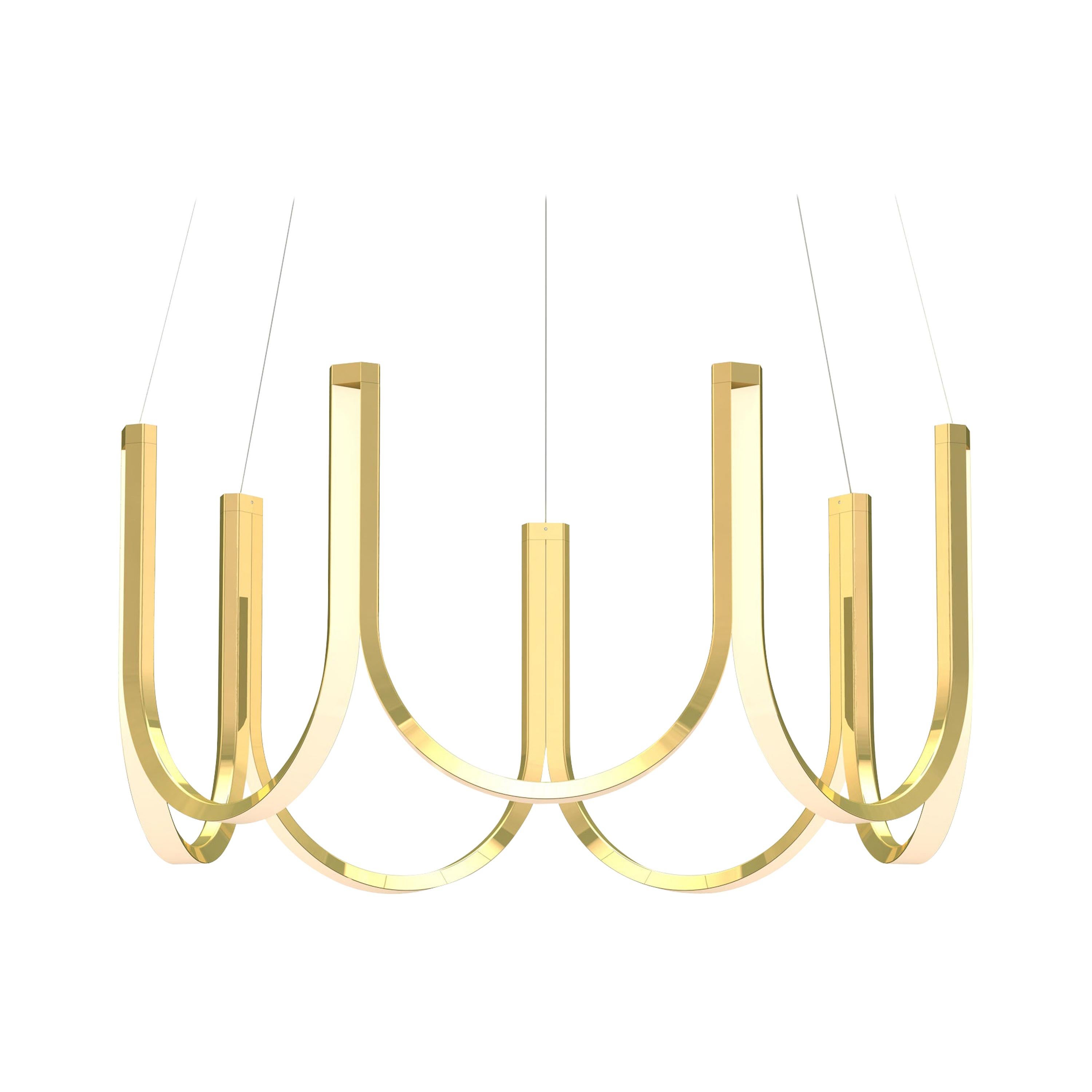 Contemporary Pendant Lamp 'U7' Brass For Sale