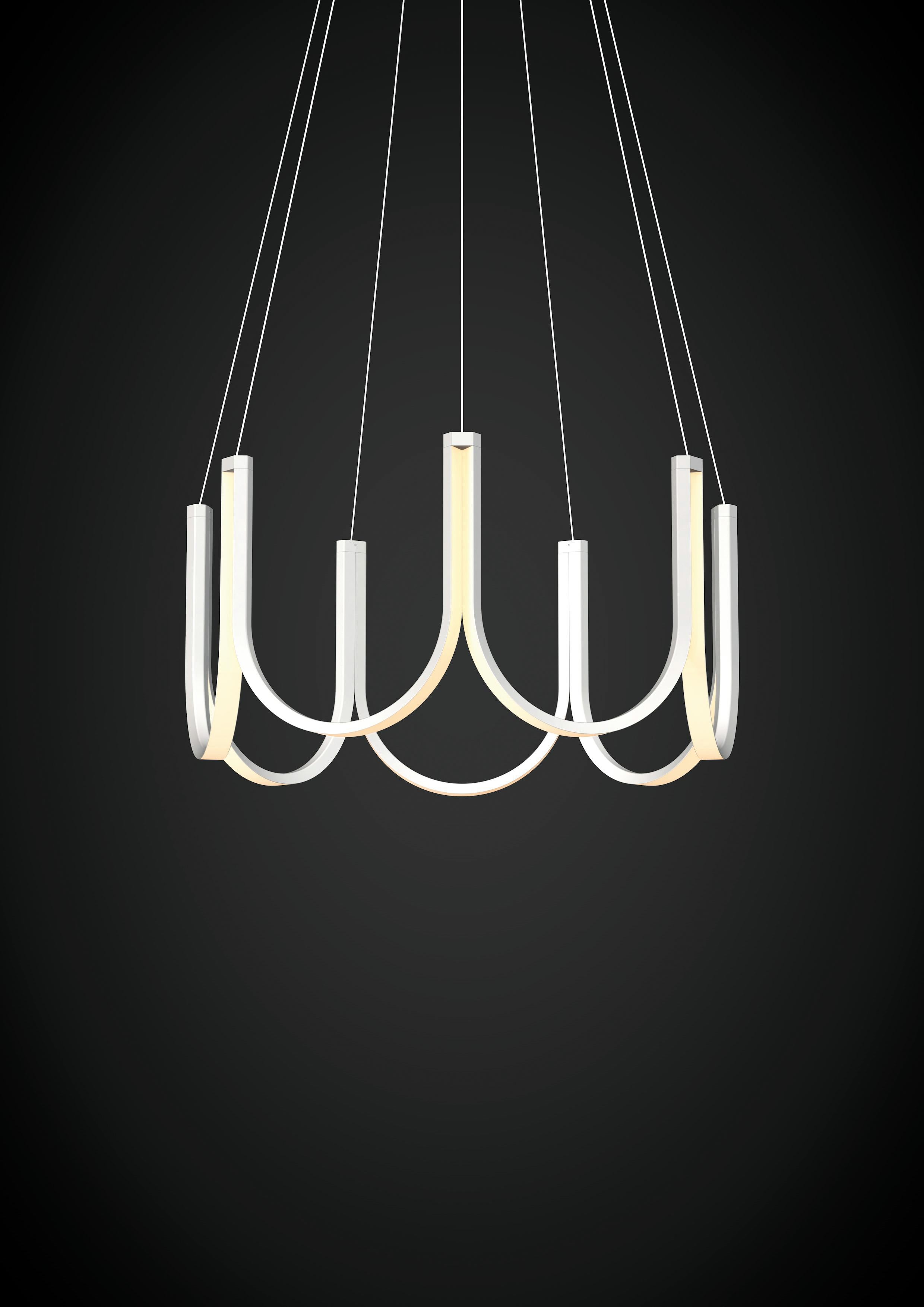 Contemporary Pendant Lamp 'U7' White For Sale 4