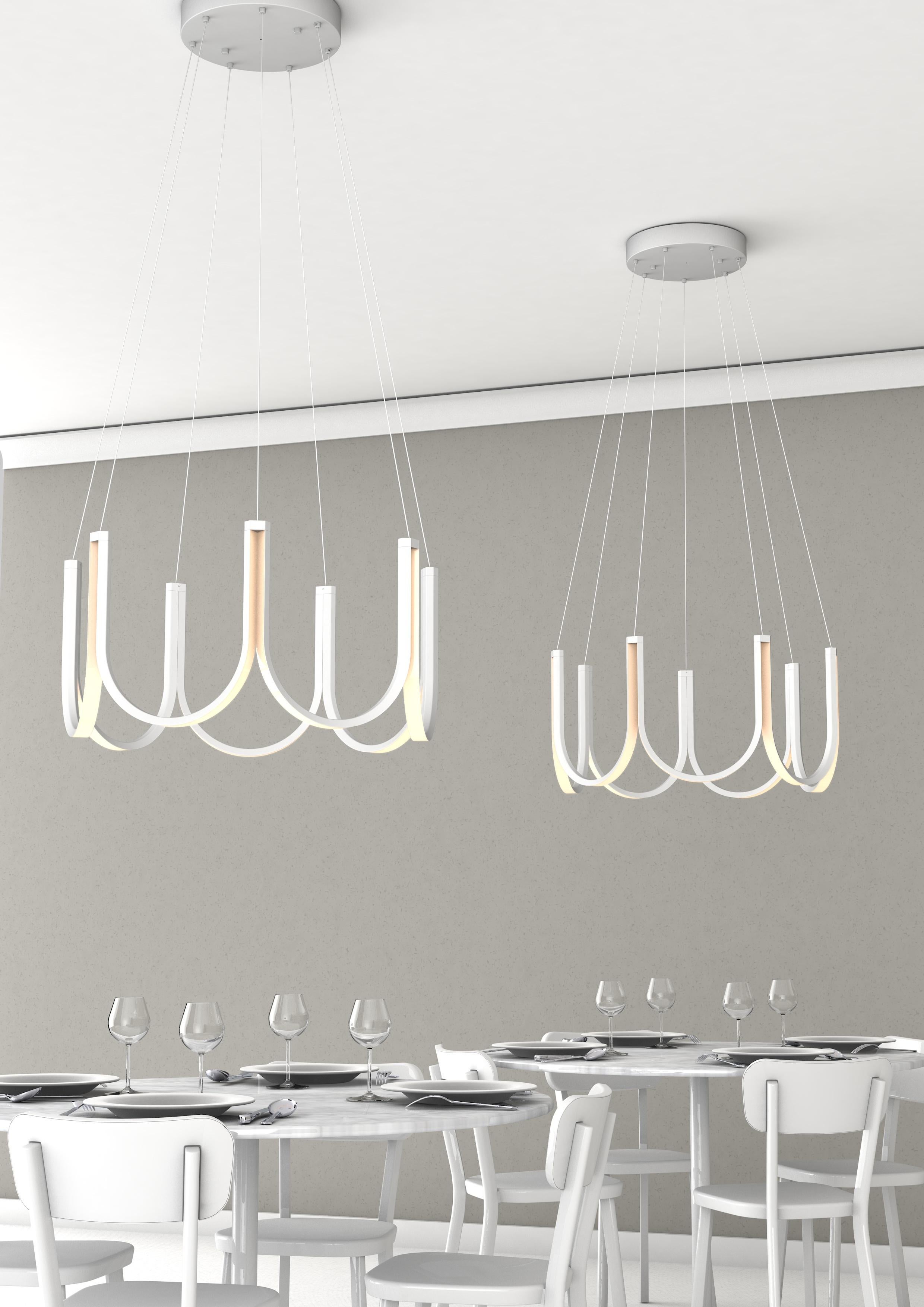 Contemporary Pendant Lamp 'U7' White For Sale 5
