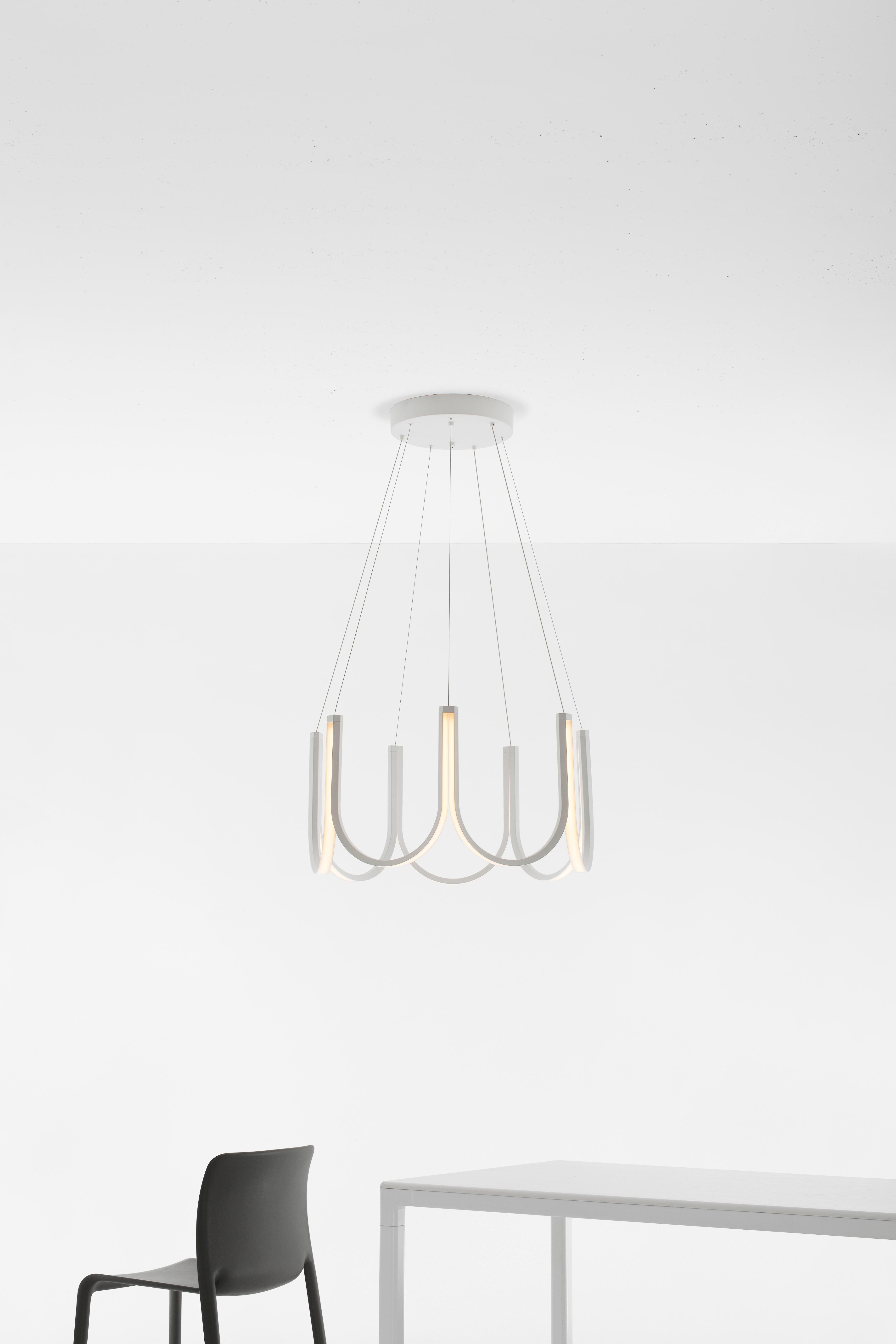 Contemporary Pendant Lamp 'U7' White For Sale 1