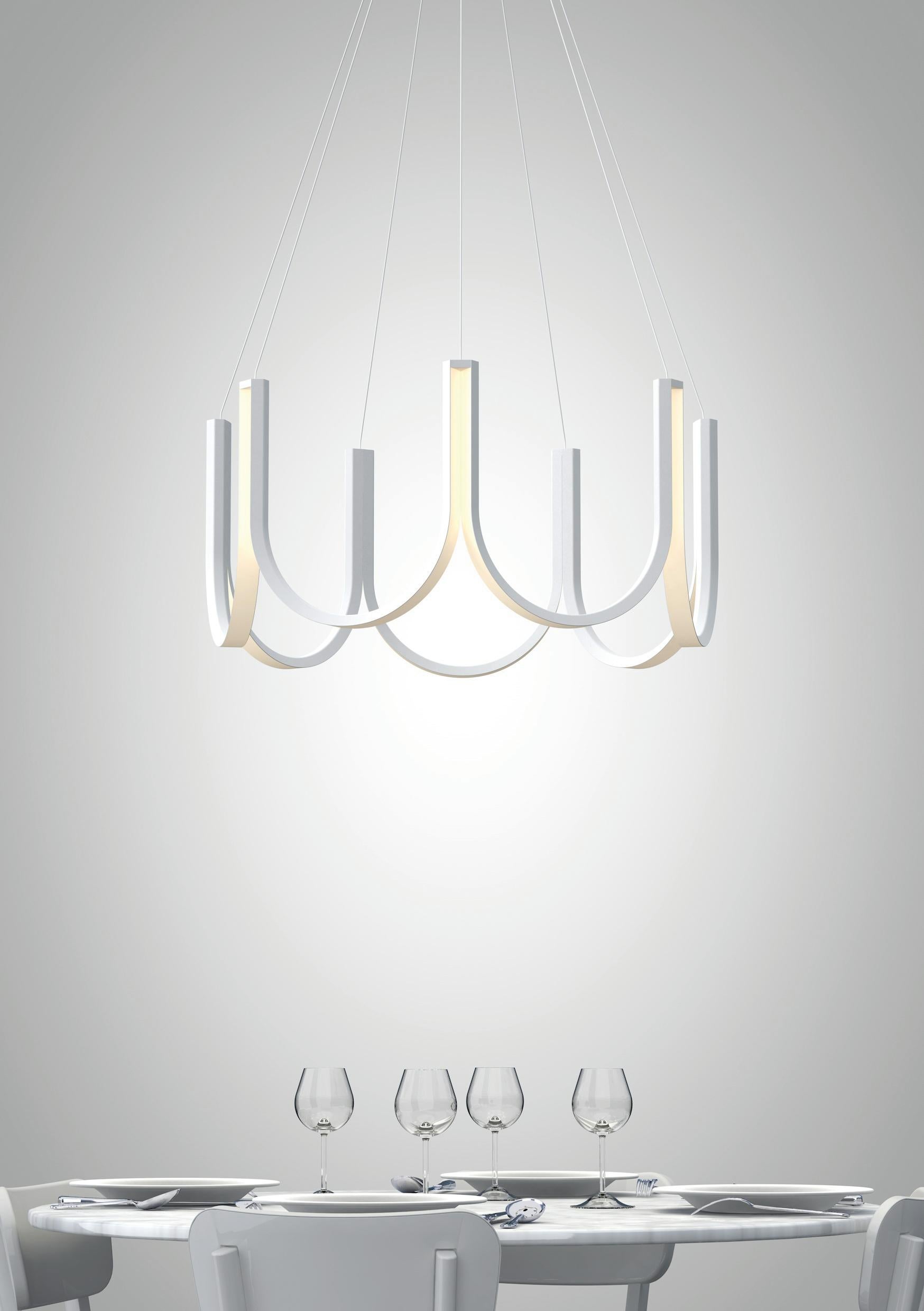 Contemporary Pendant Lamp 'U7' White For Sale 3