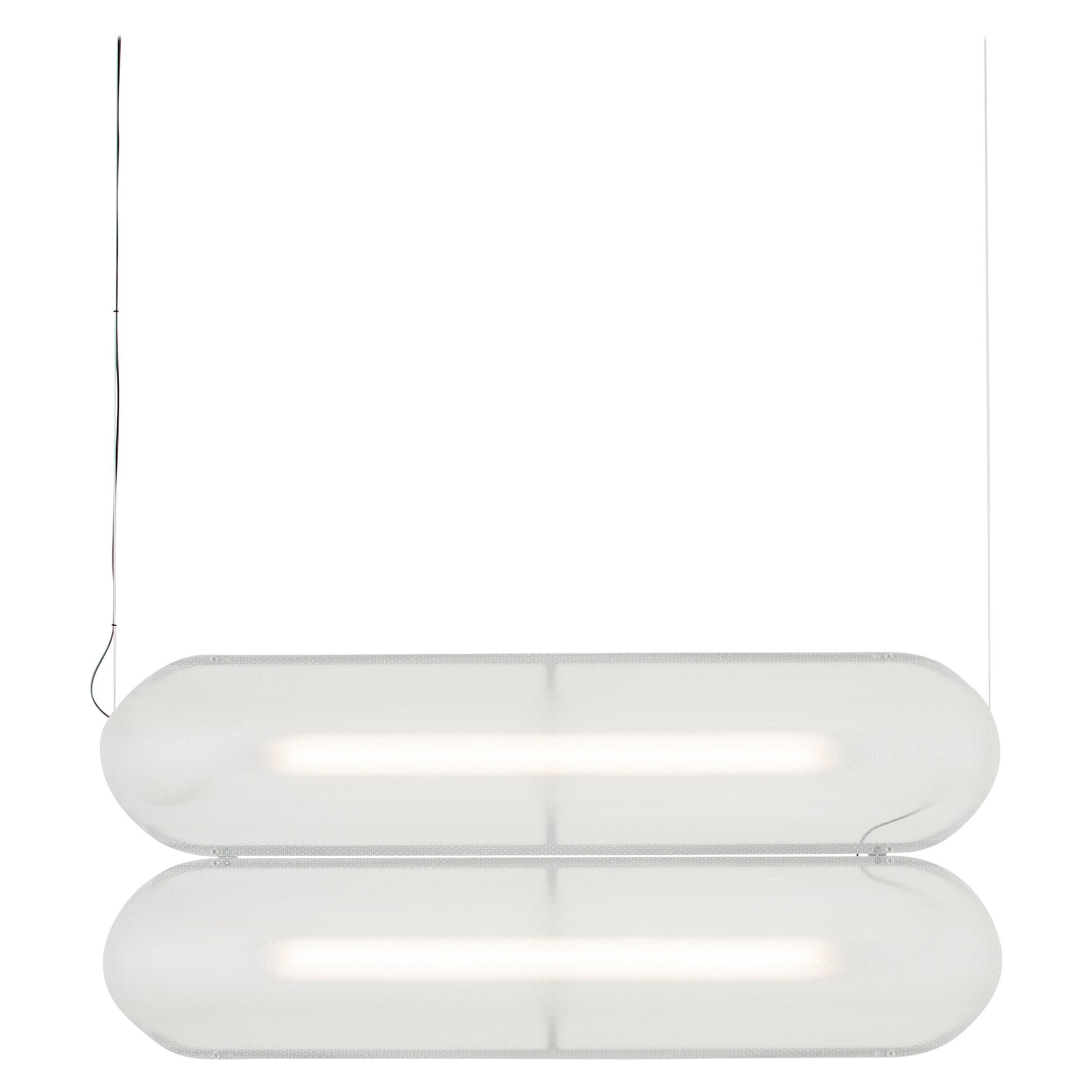 Contemporary Pendant Lamp VALE, Horizontal 2-Top For Sale