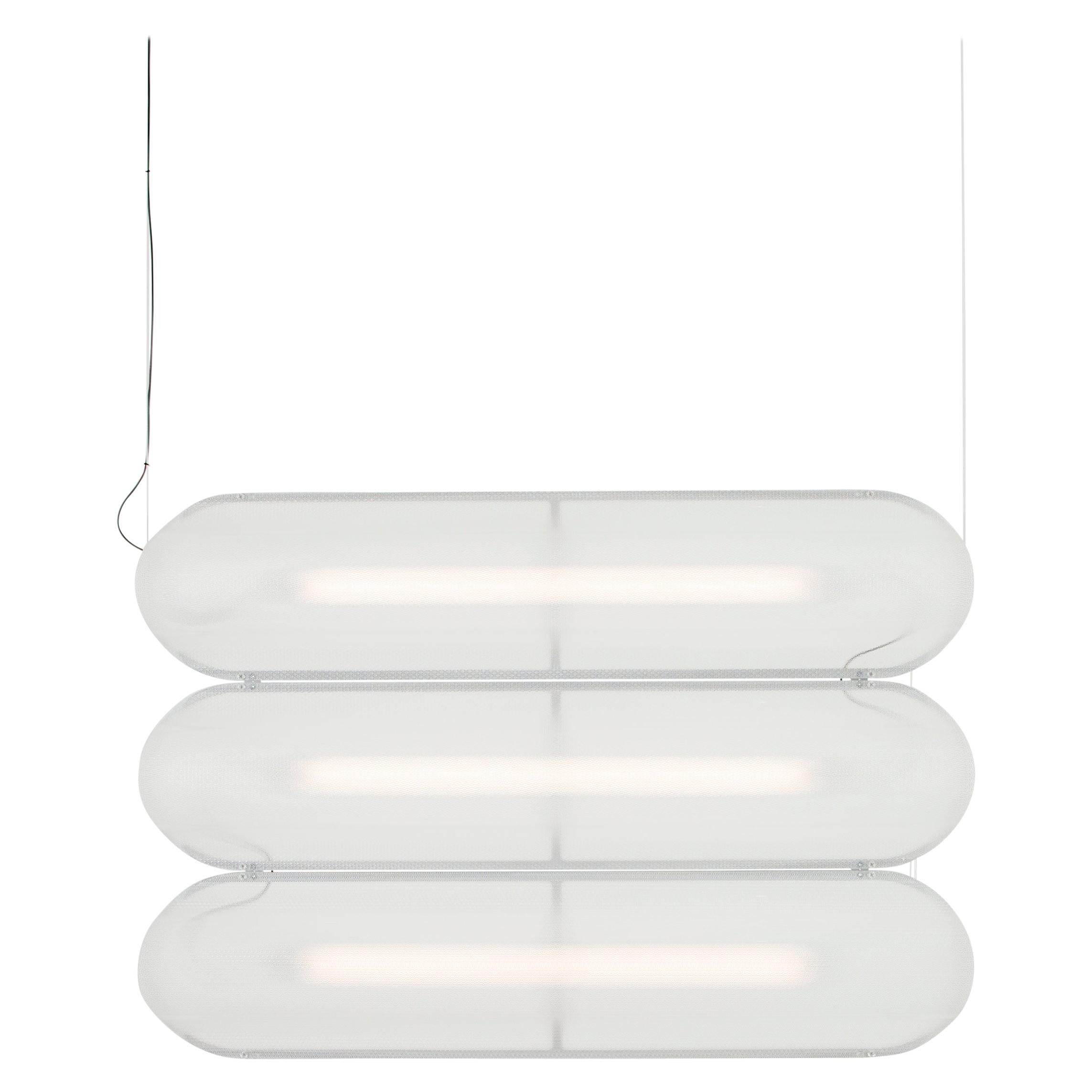 Contemporary Pendant Lamp VALE, Horizontal 3-Top For Sale