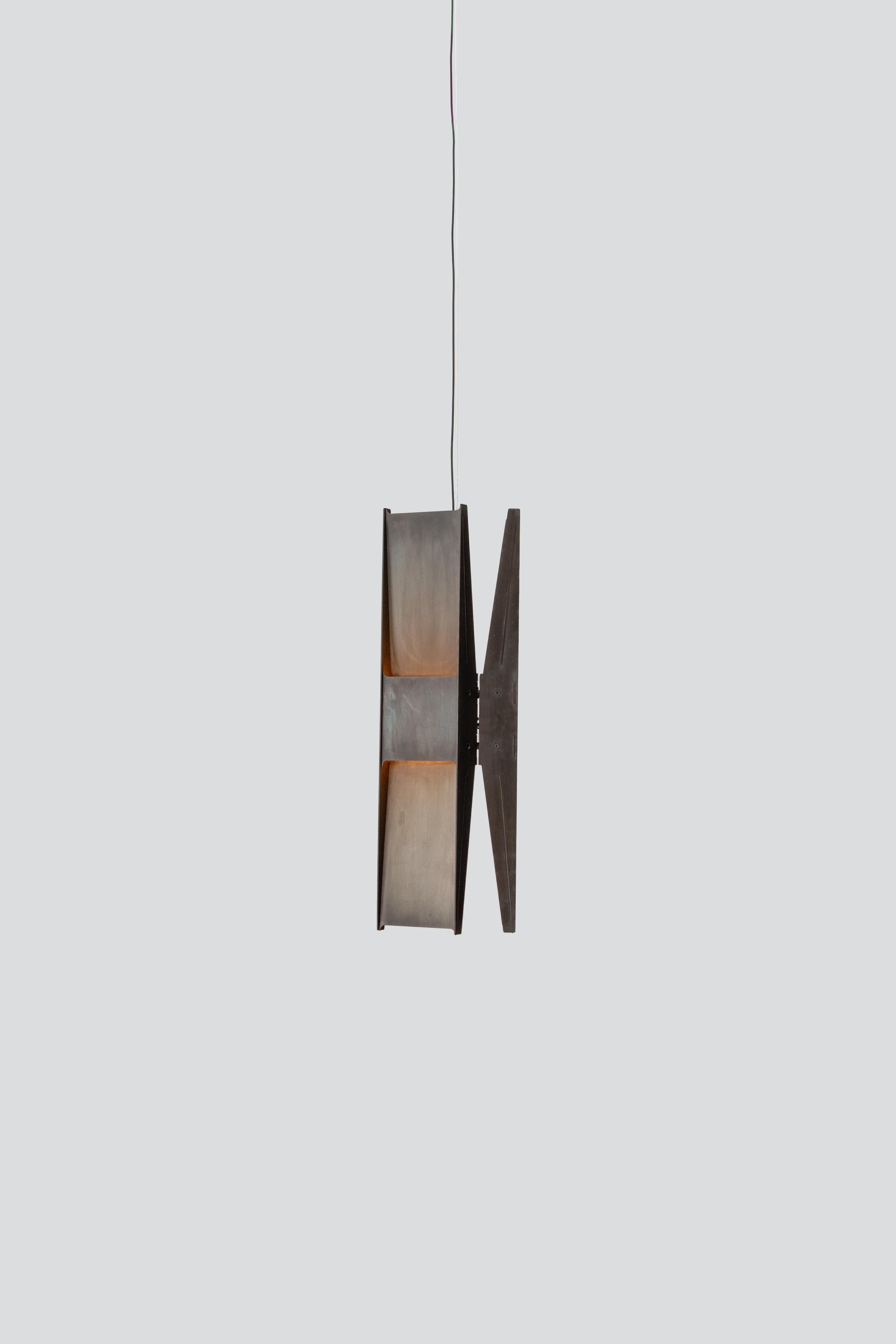 Contemporary Pendant Lamp 'Vector 3' by A-N-D, Black Steel In New Condition For Sale In Paris, FR