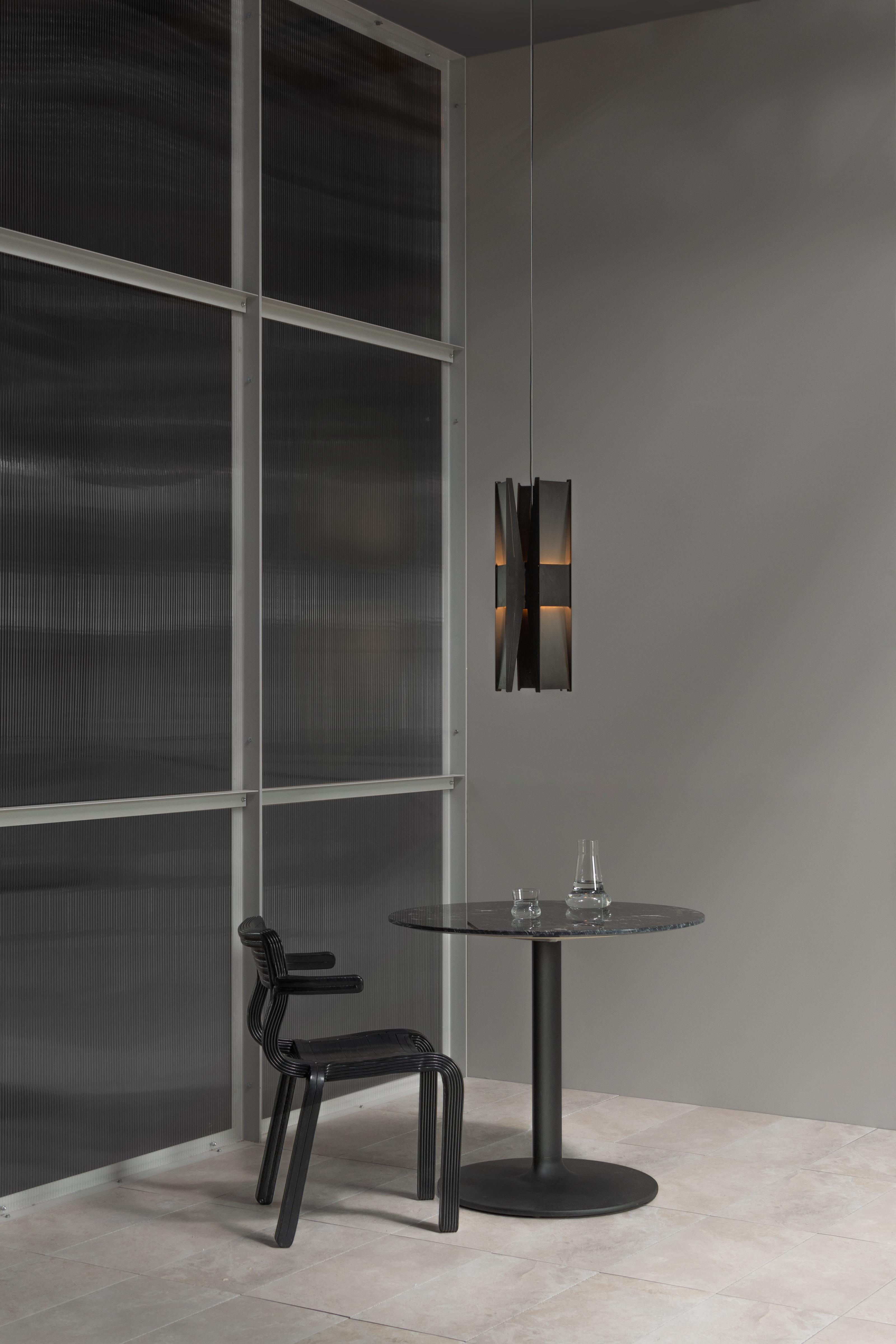 Contemporary Pendant Lamp 'Vector 3' by A-N-D, Polished Steel For Sale 3
