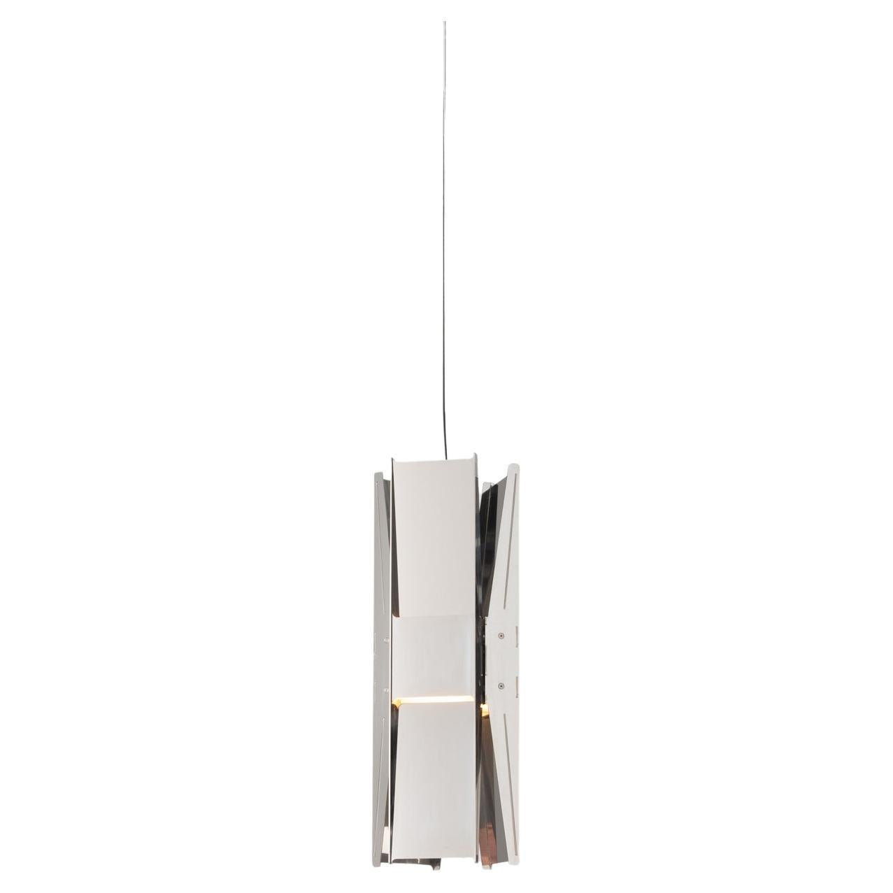 Contemporary Pendant Lamp 'Vector 3' by A-N-D, Polished Steel For Sale