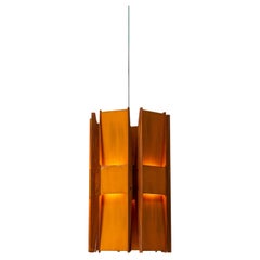 Contemporary Pendant Lamp 'Vector 6' by A-N-D, Weathered Steel