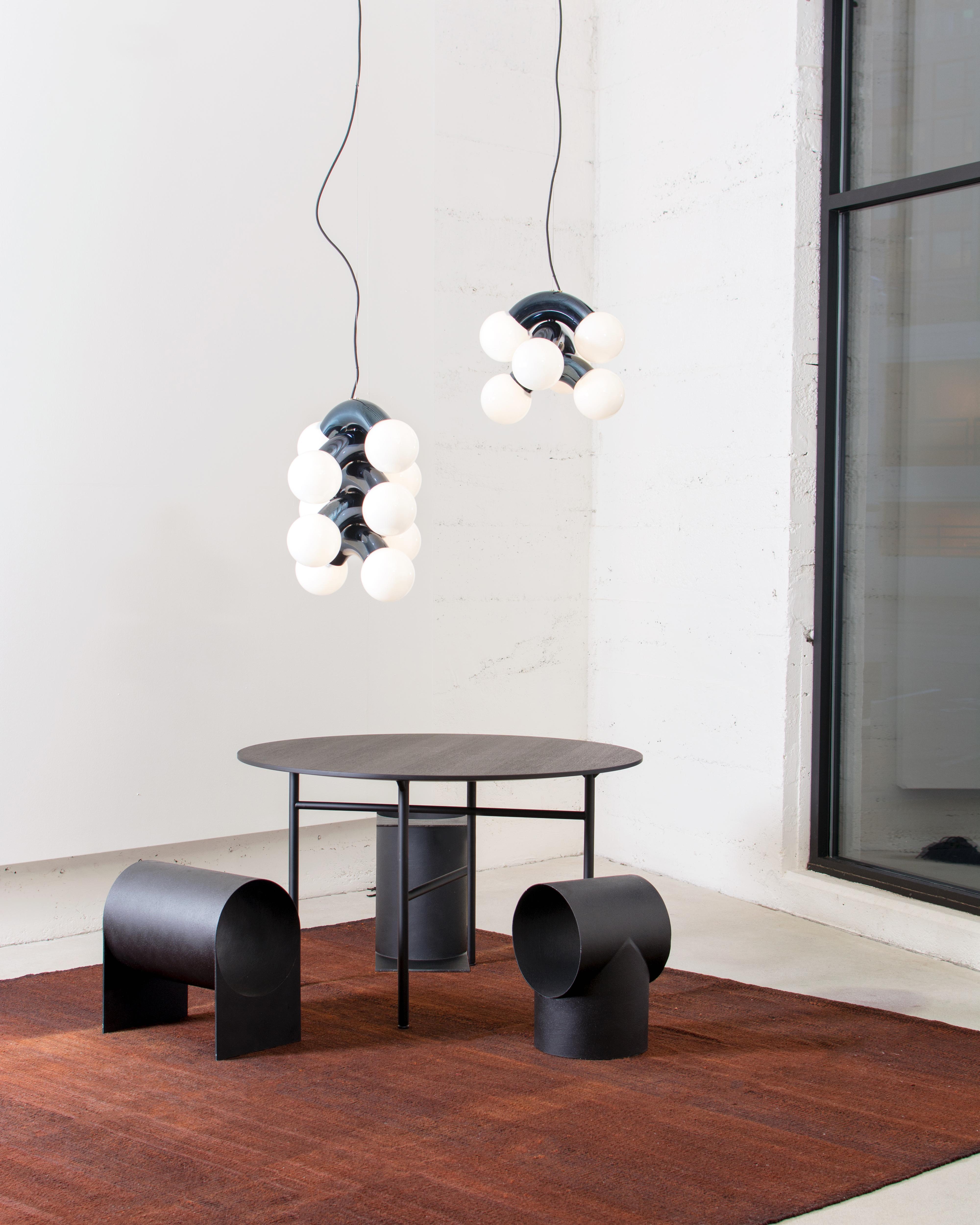 Organic Modern Contemporary Pendant Lamp VINE 3, Blue For Sale