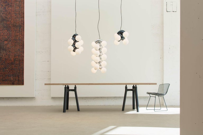 Canadian Contemporary Pendant Lamp VINE 3, Chrome For Sale