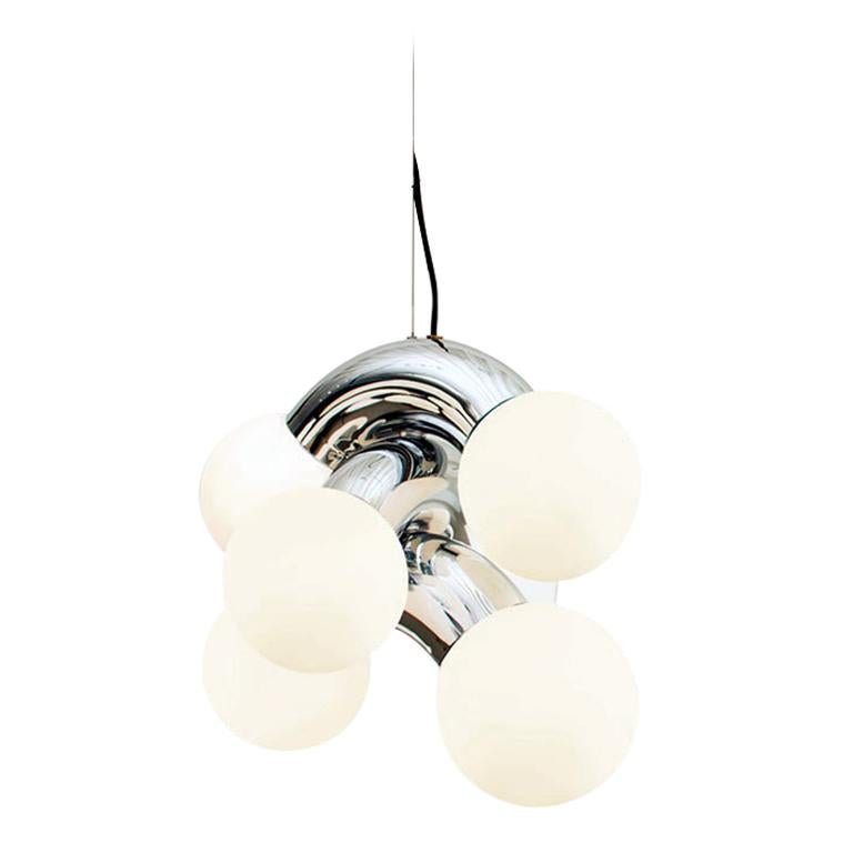 Contemporary Pendant Lamp VINE 3, Chrome For Sale