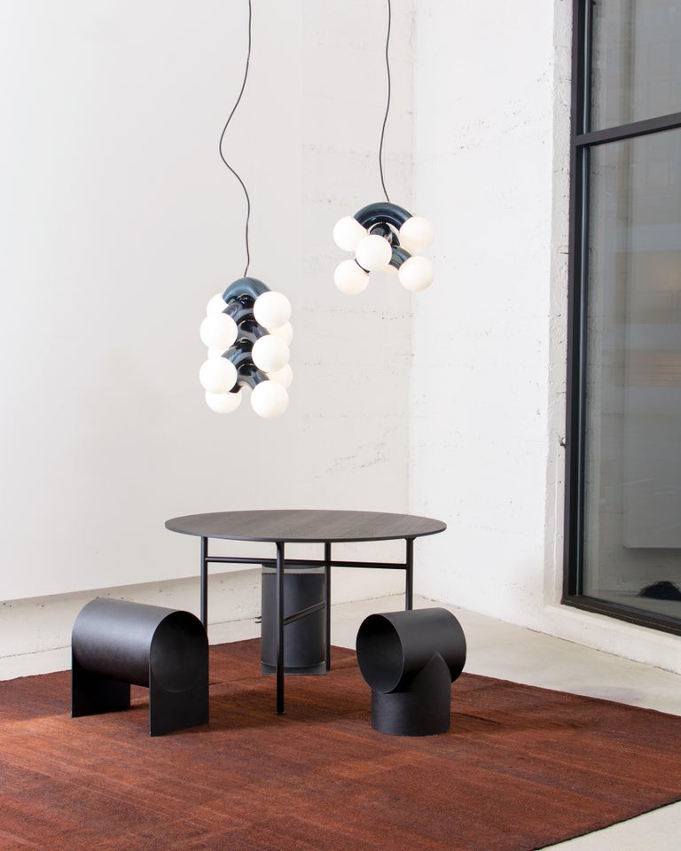 Organic Modern Contemporary Pendant Lamp VINE 5, Blue For Sale