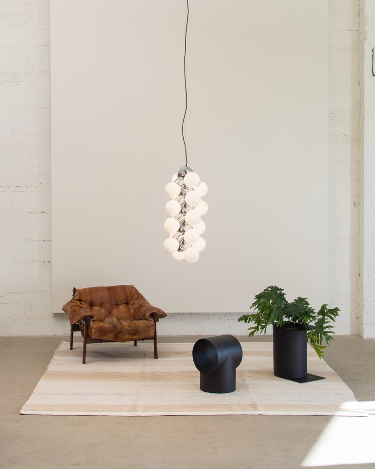 Organic Modern Contemporary Pendant Lamp Vine 9, Chrome For Sale