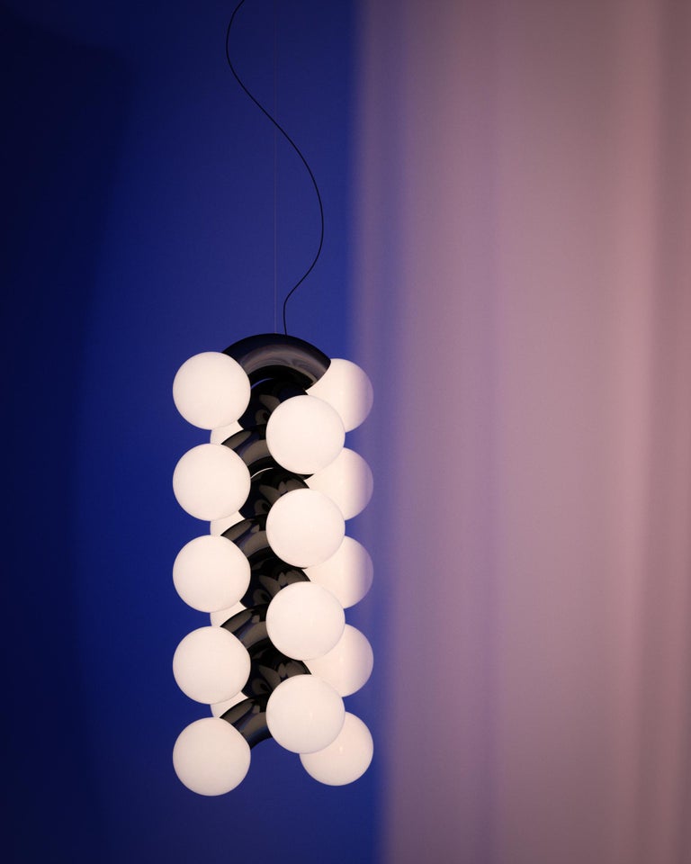 Contemporary Pendant Lamp Vine 9, Chrome For Sale 1
