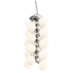 Contemporary Pendant Lamp Vine 9, Chrome