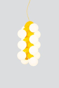 Contemporary Pendant Lamp 'Vine' N.9 by AND Light, Yellow