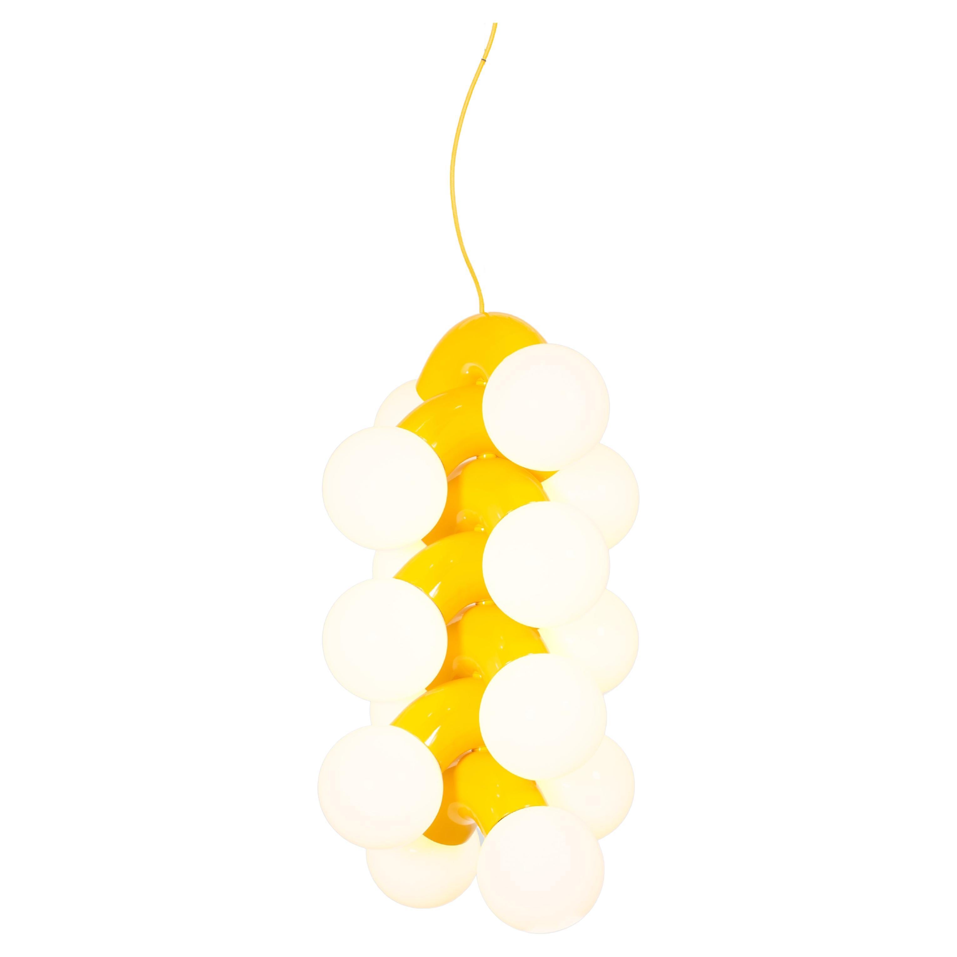 Lampe à suspension contemporaine 'Vine' N.9 par AND Light, Jaune