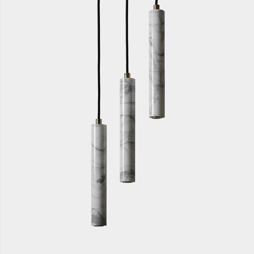 Contemporary Pendant Lamps 'Bang' in Black Lava Stone In New Condition For Sale In Paris, FR