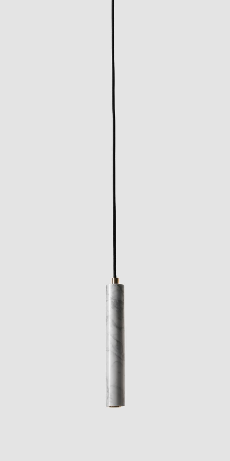 Contemporary Pendant Lamps 'Bang' in White Marble For Sale 5