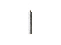 Contemporary Pendant Lamps 'Bang' in White Marble
