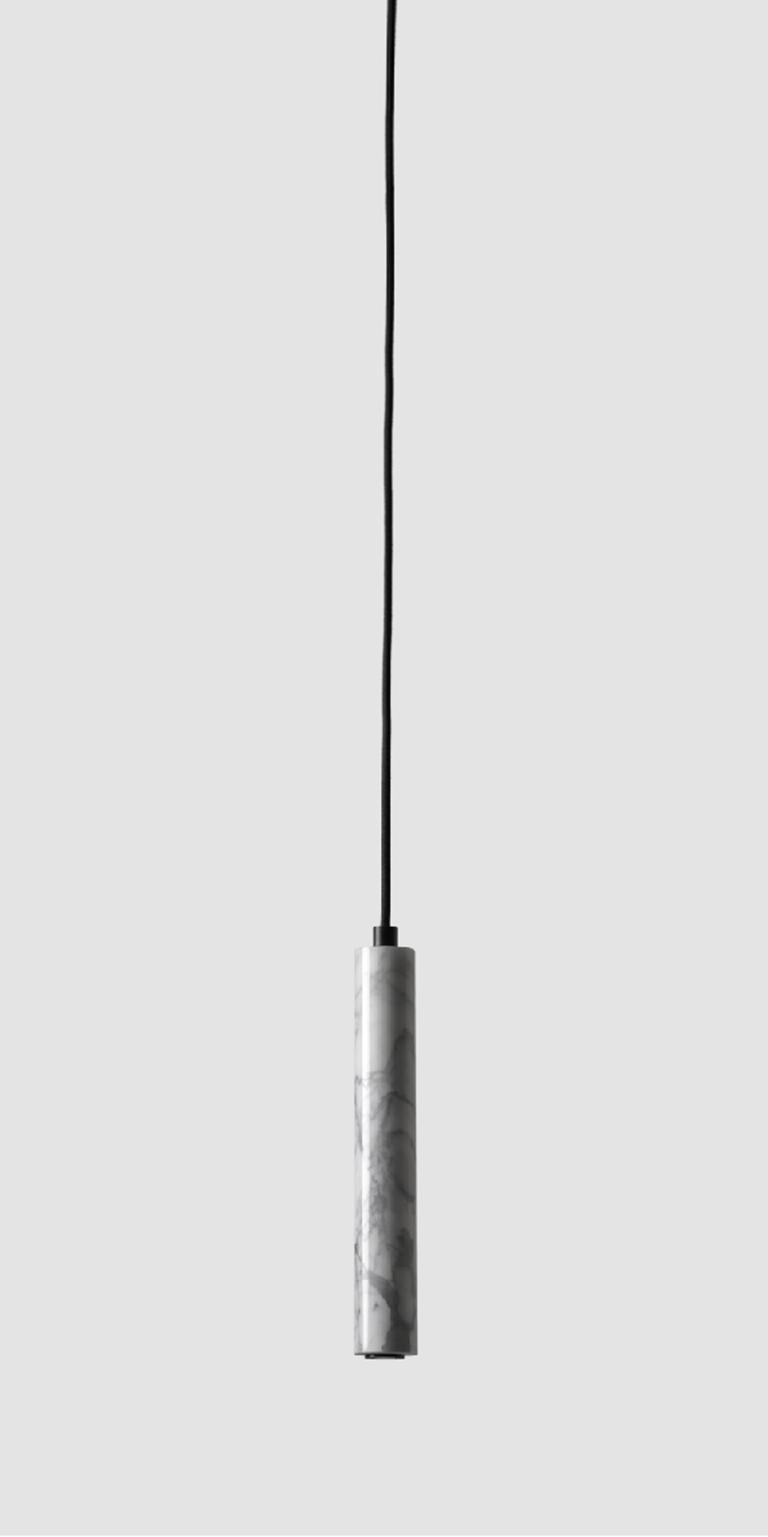 Contemporary Pendant Lamps 'Bang' in White Marble For Sale 4