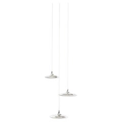 Lampes suspendues contemporaines 'Lampin 15' (3 set) inox by Zieta