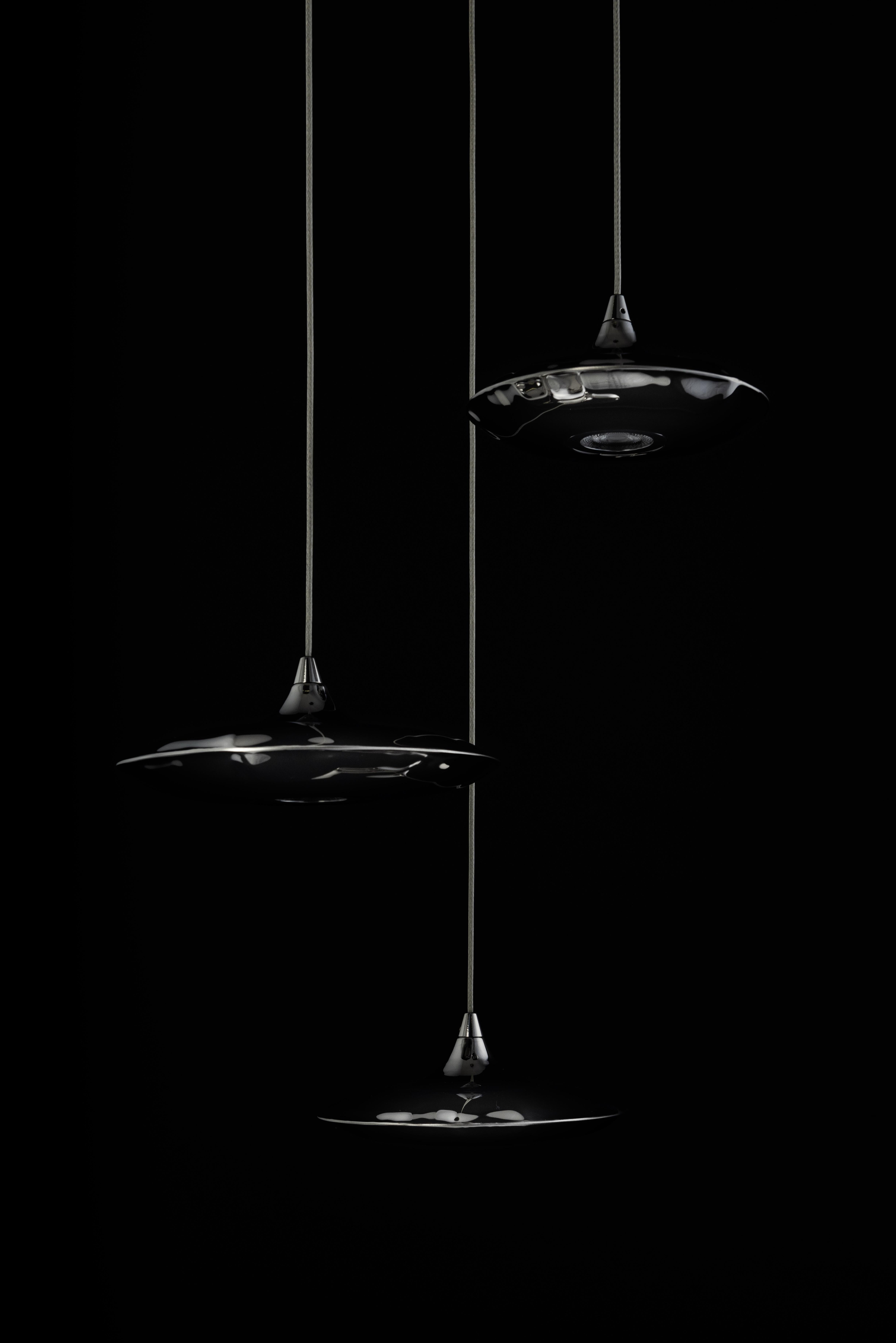 Lámparas colgantes contemporáneas 'Lampin 17' (juego de 3) inox by Zieta en Nuevo estado para la venta en Paris, IDF