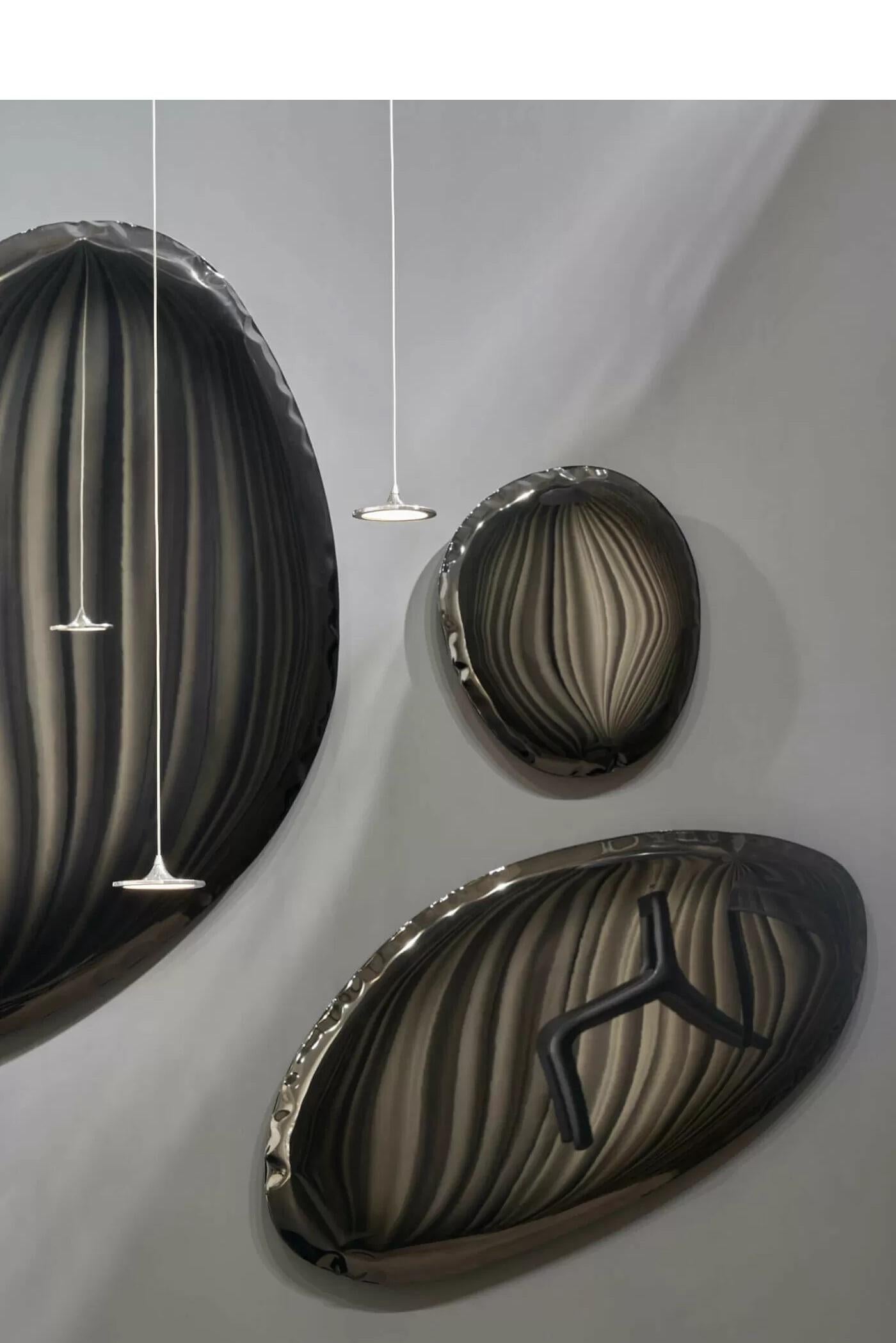 Polacco Lampade a sospensione Contemporary 'Luna' (3 set) Inox di Zieta in vendita