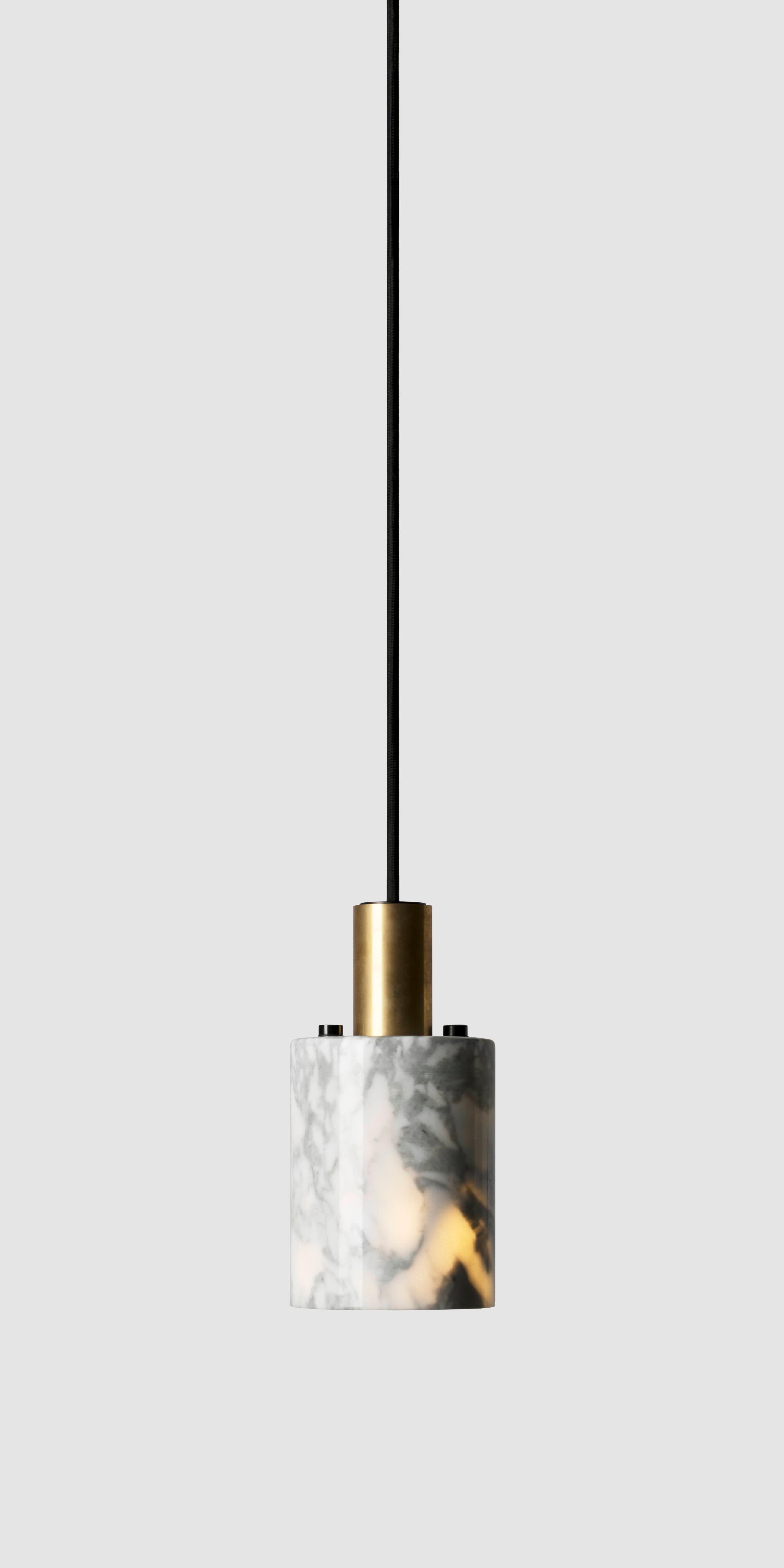 Contemporary Pendant Lamps 'N' in Black Lava Stone For Sale 4