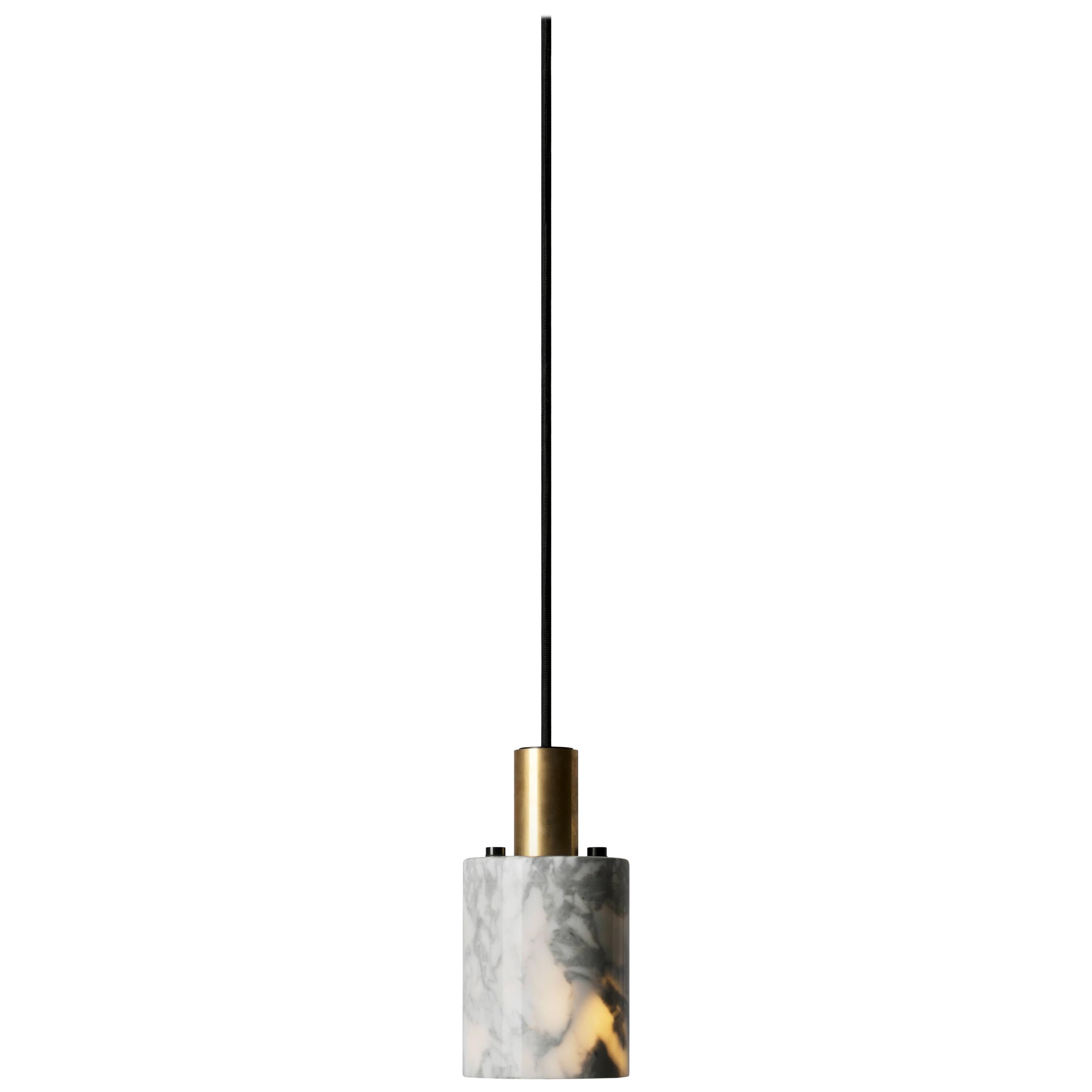 Contemporary Pendant Lamps 'N' in White Marble For Sale